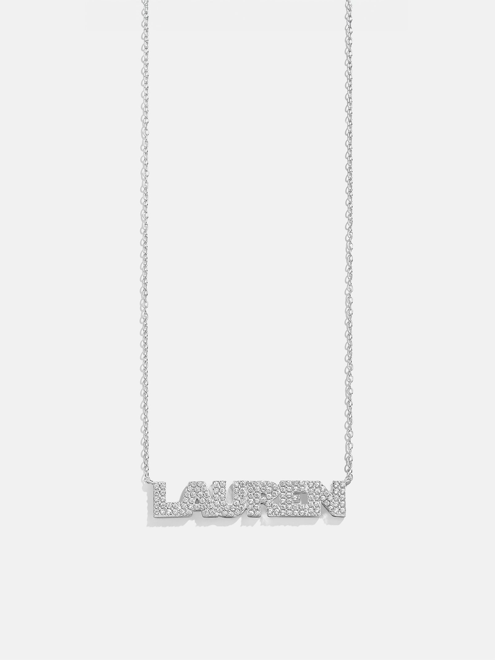 18K Gold Custom Nameplate Necklace - Bold-Blues Comming