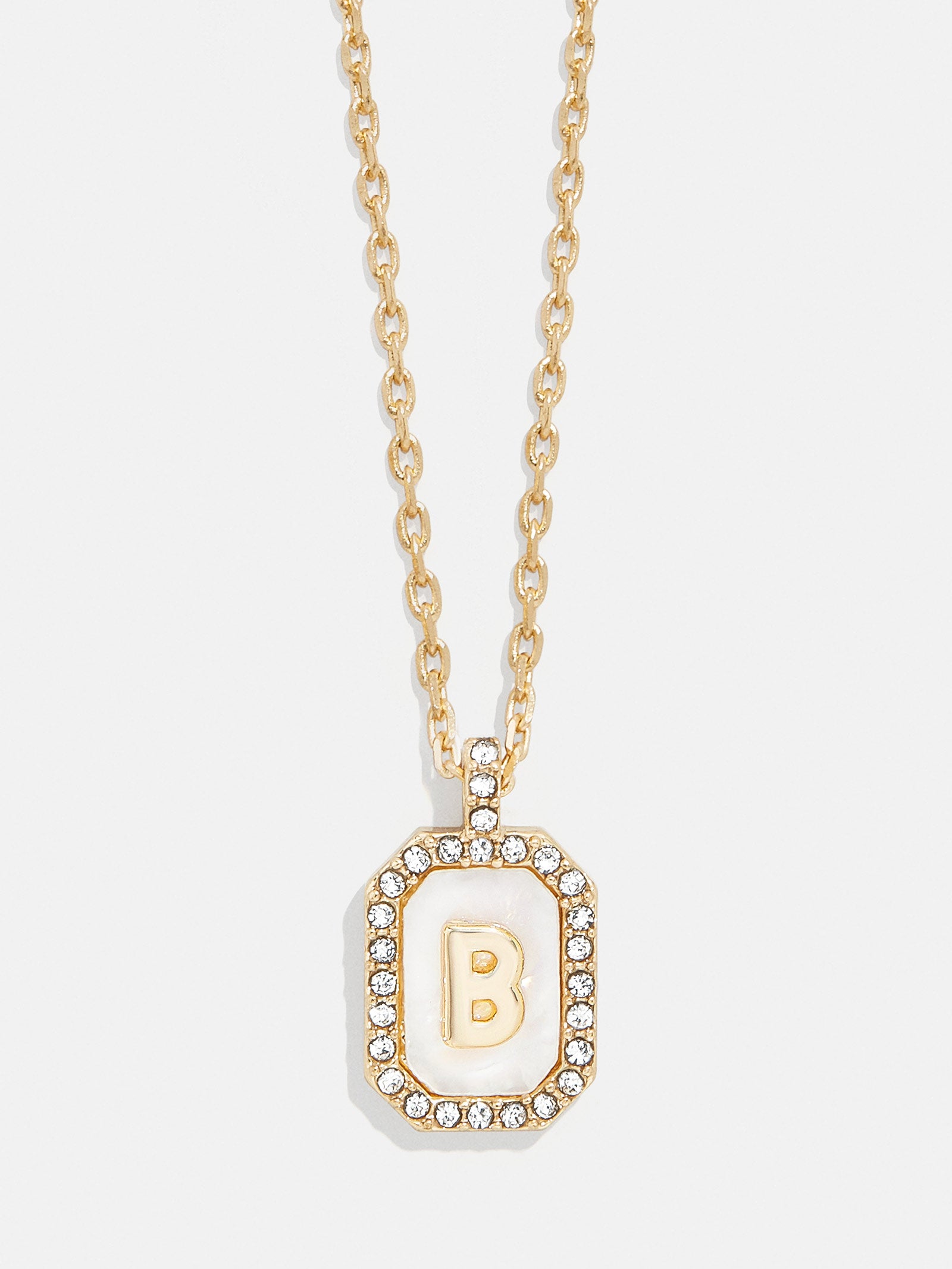 Gold & Mother of Pearl Initial Necklace - Mother Of Pearl-Blues Comming