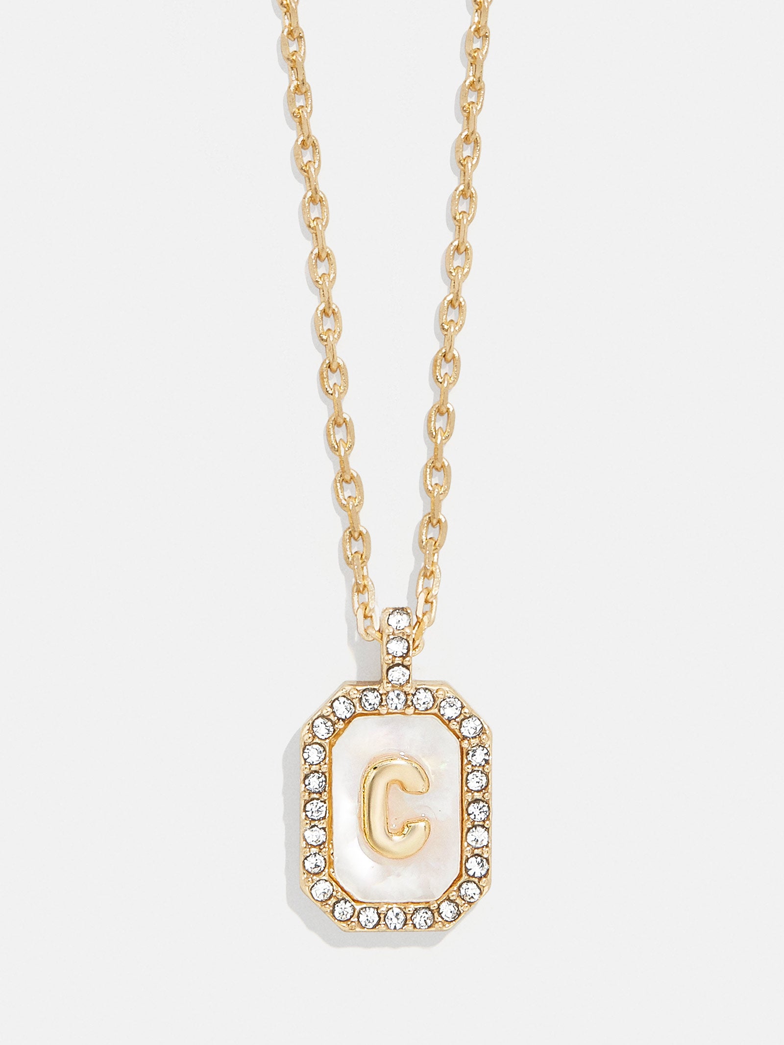 Gold & Mother of Pearl Initial Necklace - Mother Of Pearl-Blues Comming