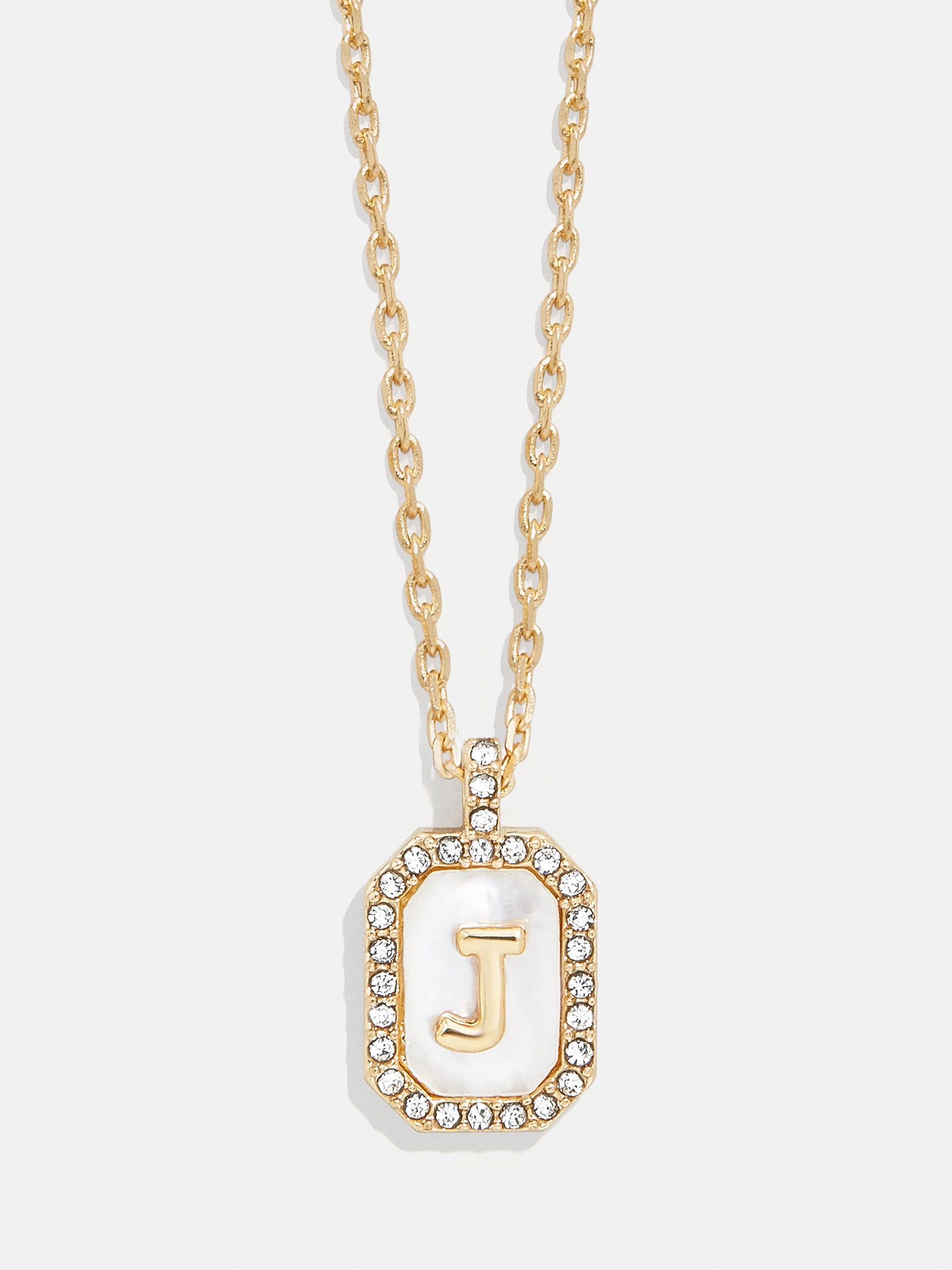 Gold & Mother of Pearl Initial Necklace - Mother Of Pearl-Blues Comming