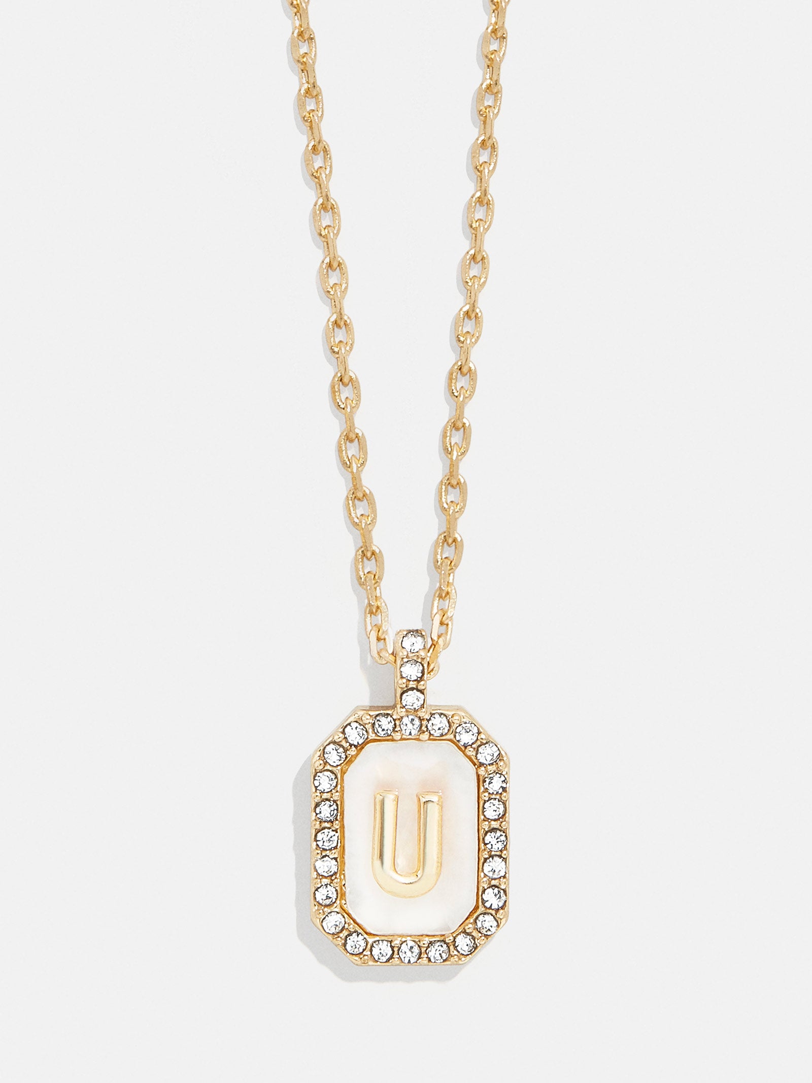 Gold & Mother of Pearl Initial Necklace - Mother Of Pearl-Blues Comming
