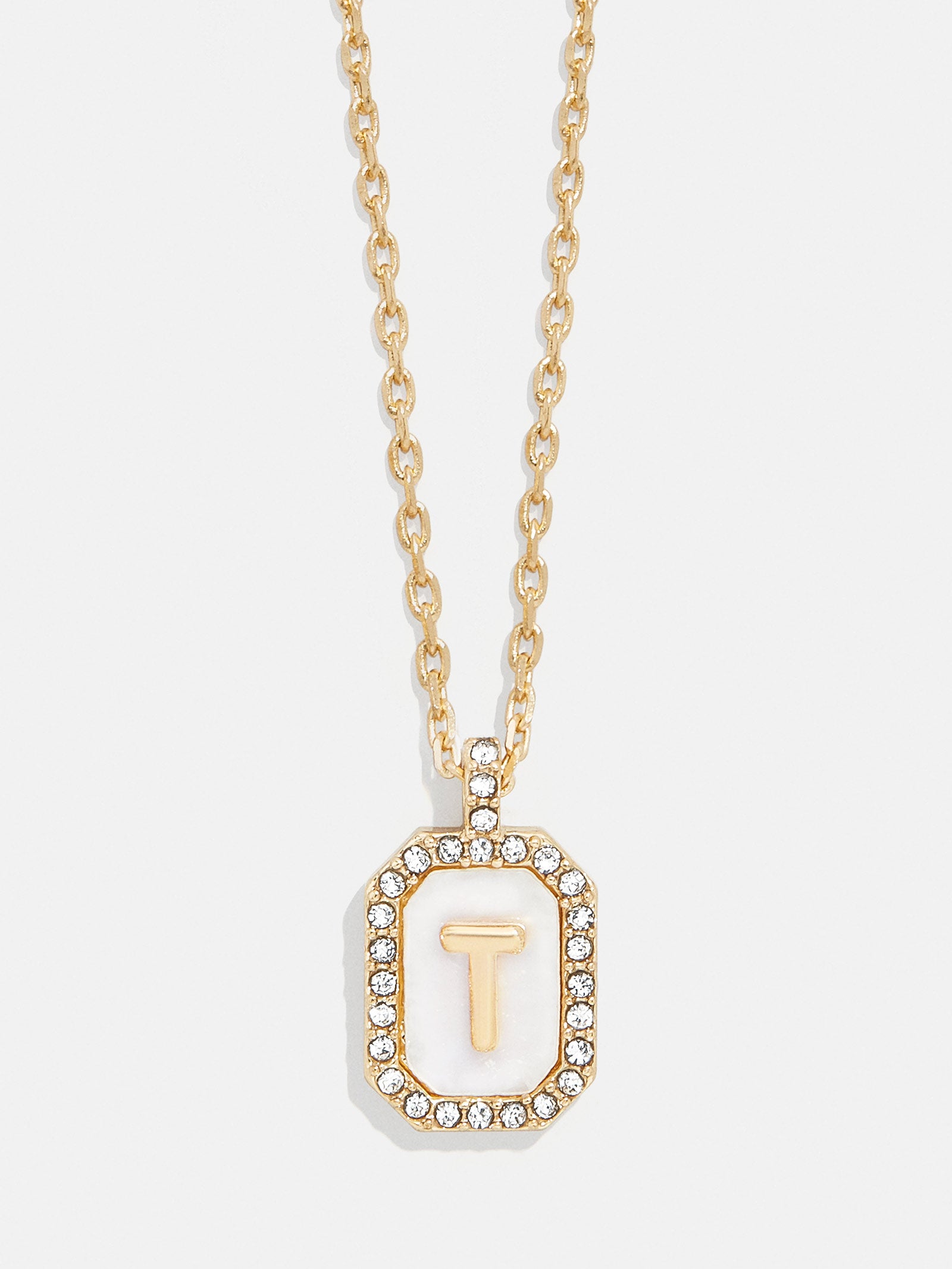 Gold & Mother of Pearl Initial Necklace - Mother Of Pearl-Blues Comming