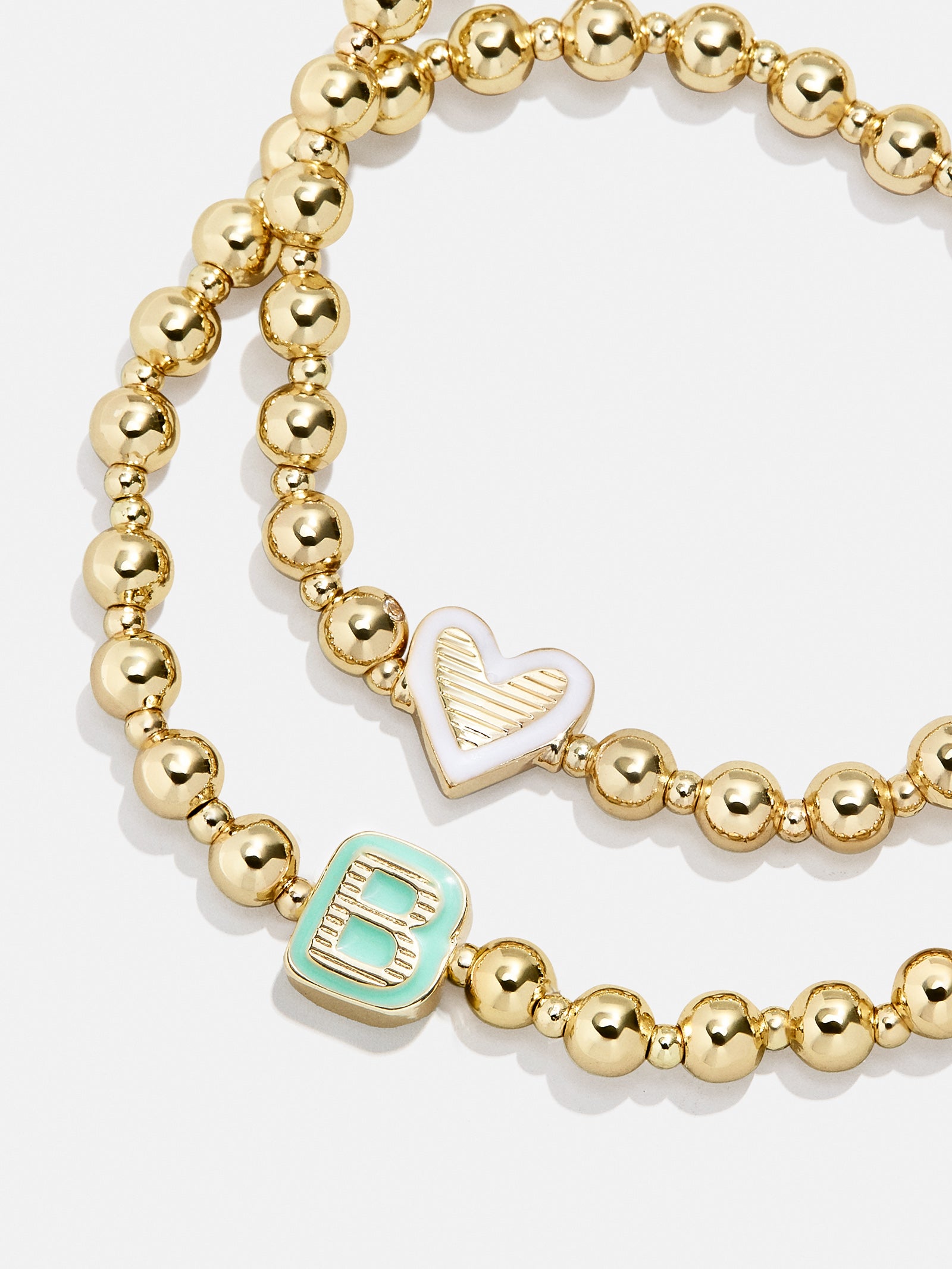 Initial & Heart Kids' Pisa Bracelet Set - Gold-Blues Comming