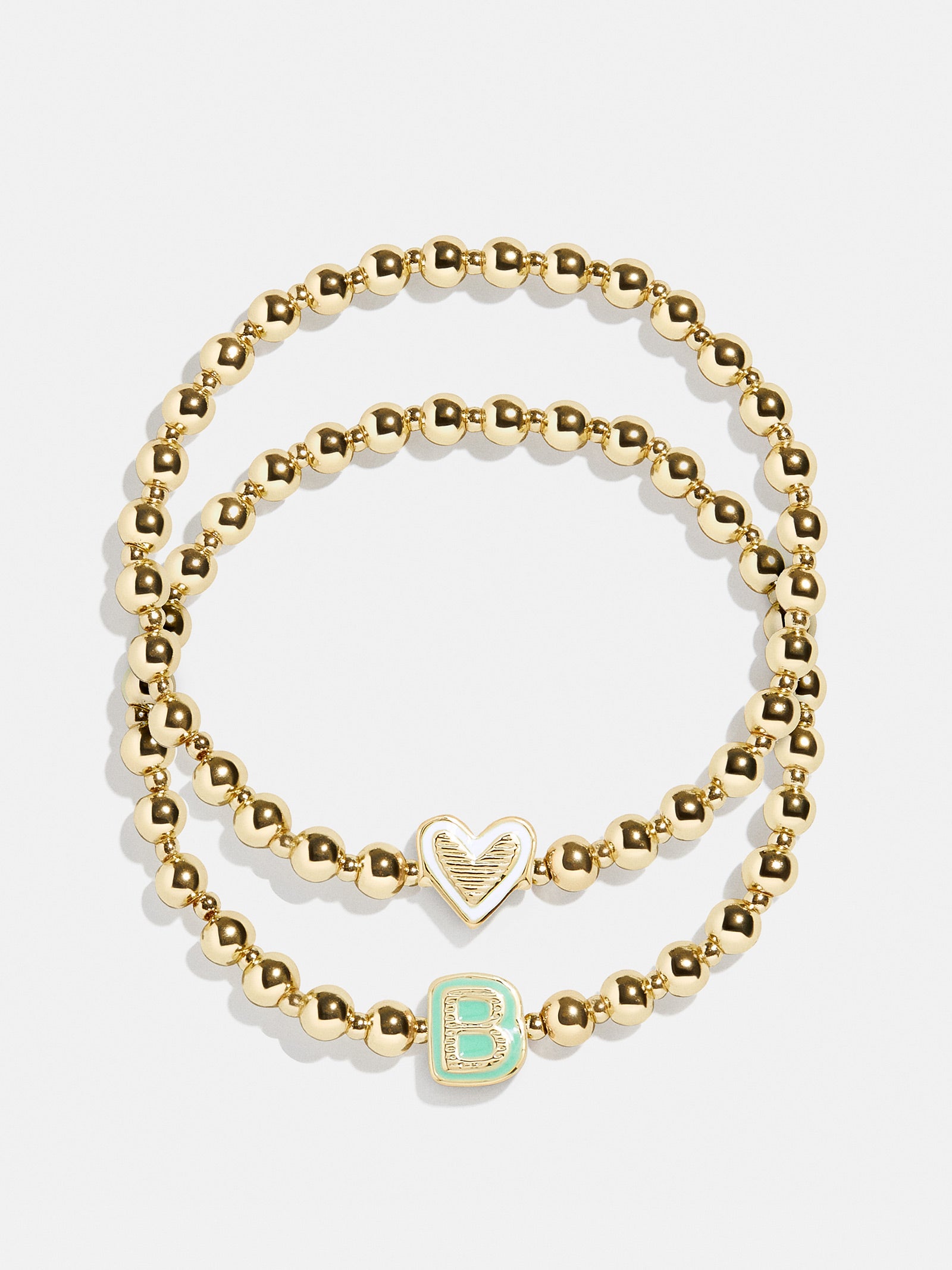 Initial & Heart Kids' Pisa Bracelet Set - Gold-Blues Comming