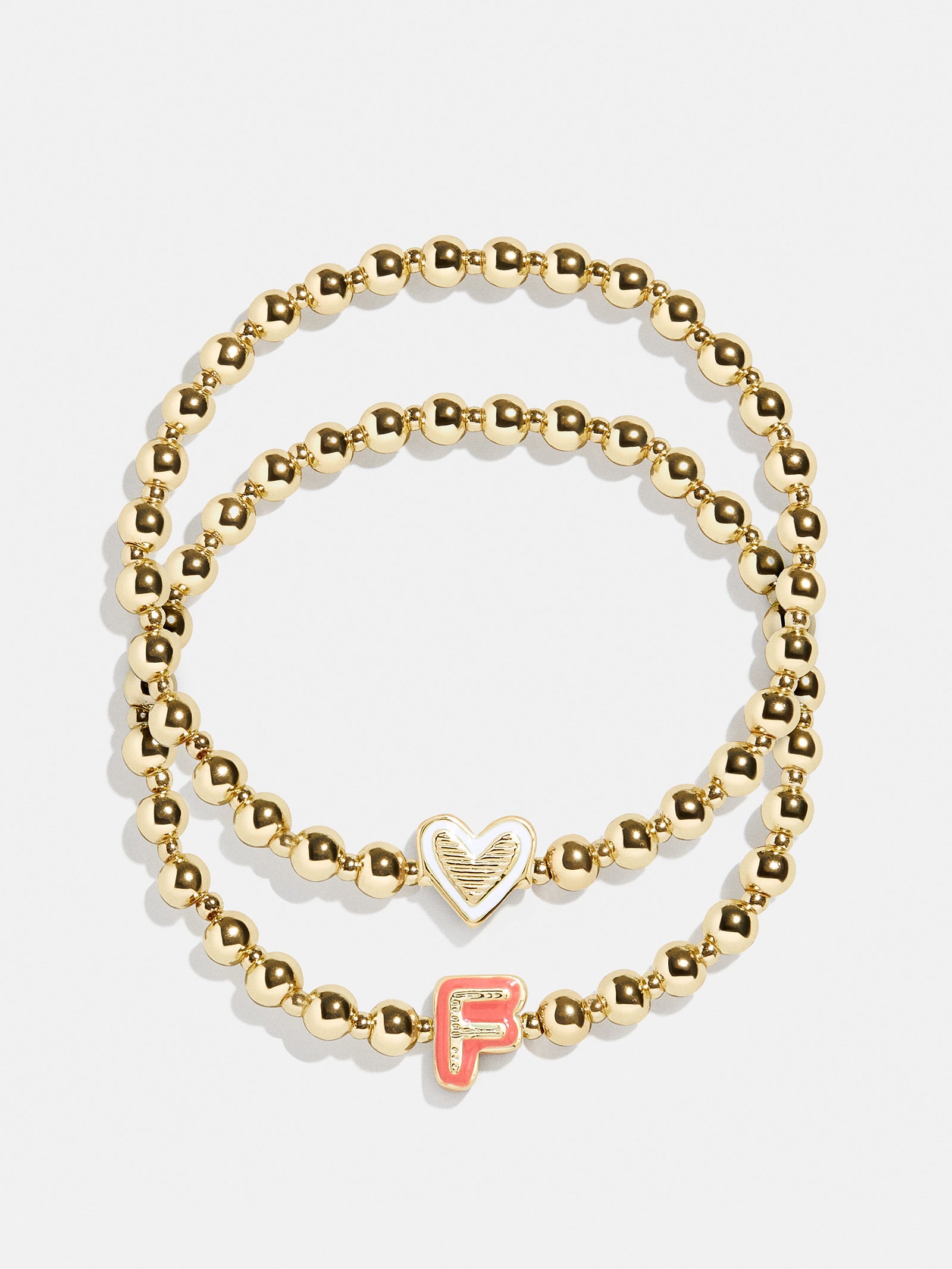 Initial & Heart Kids' Pisa Bracelet Set - Gold-Blues Comming