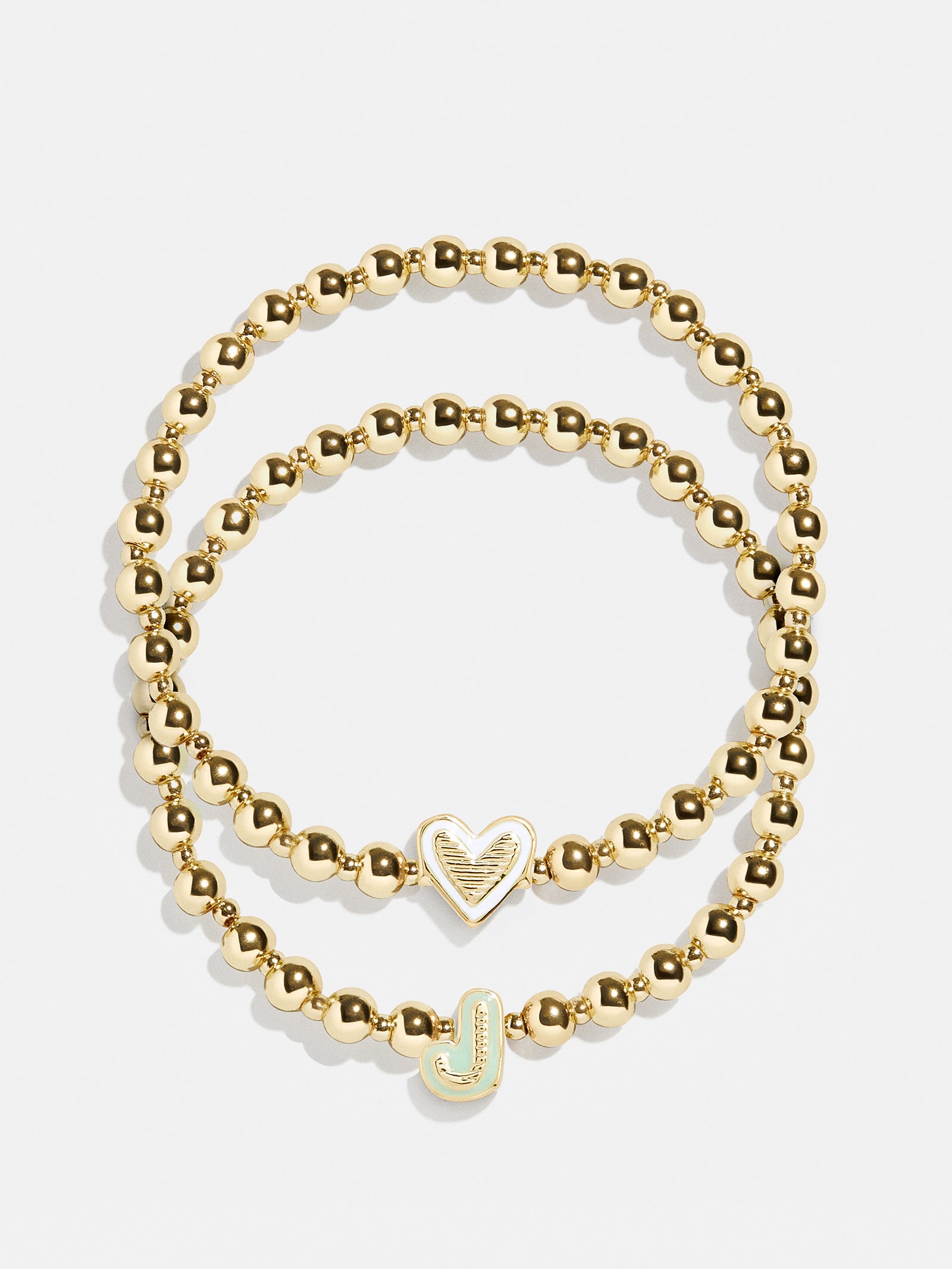 Initial & Heart Kids' Pisa Bracelet Set - Gold-Blues Comming