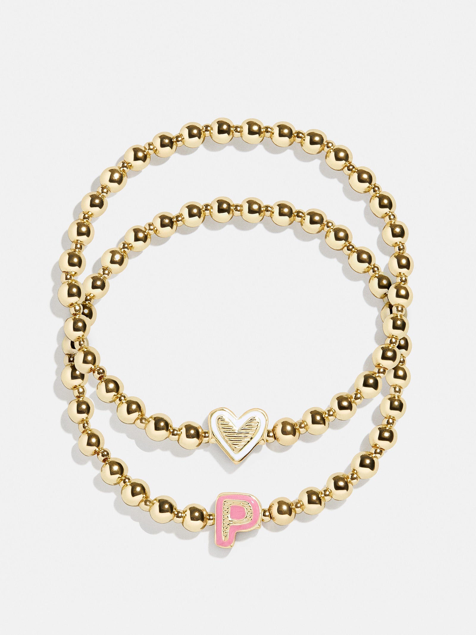 Initial & Heart Kids' Pisa Bracelet Set - Gold-Blues Comming