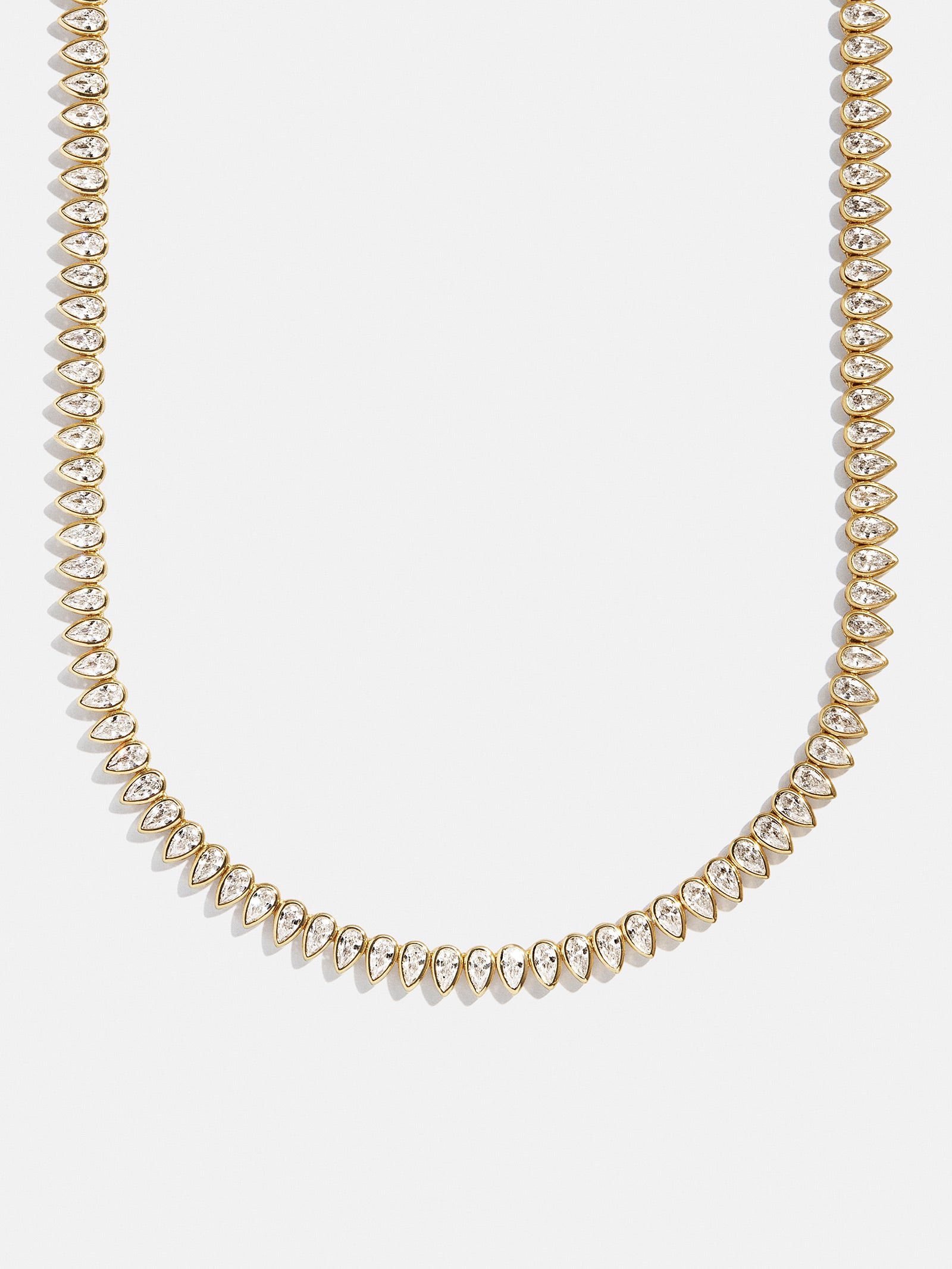 Julia 18K Gold Adjustable Tennis Necklace - Gold/Pavé-Blues Comming