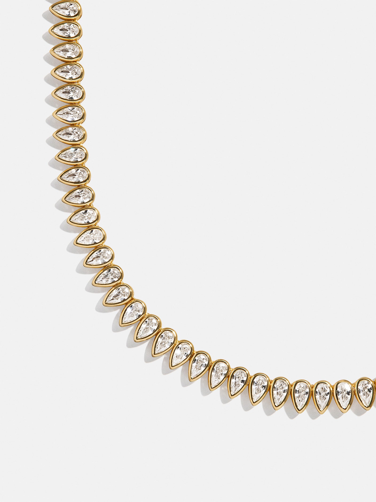 Julia 18K Gold Adjustable Tennis Necklace - Gold/Pavé-Blues Comming