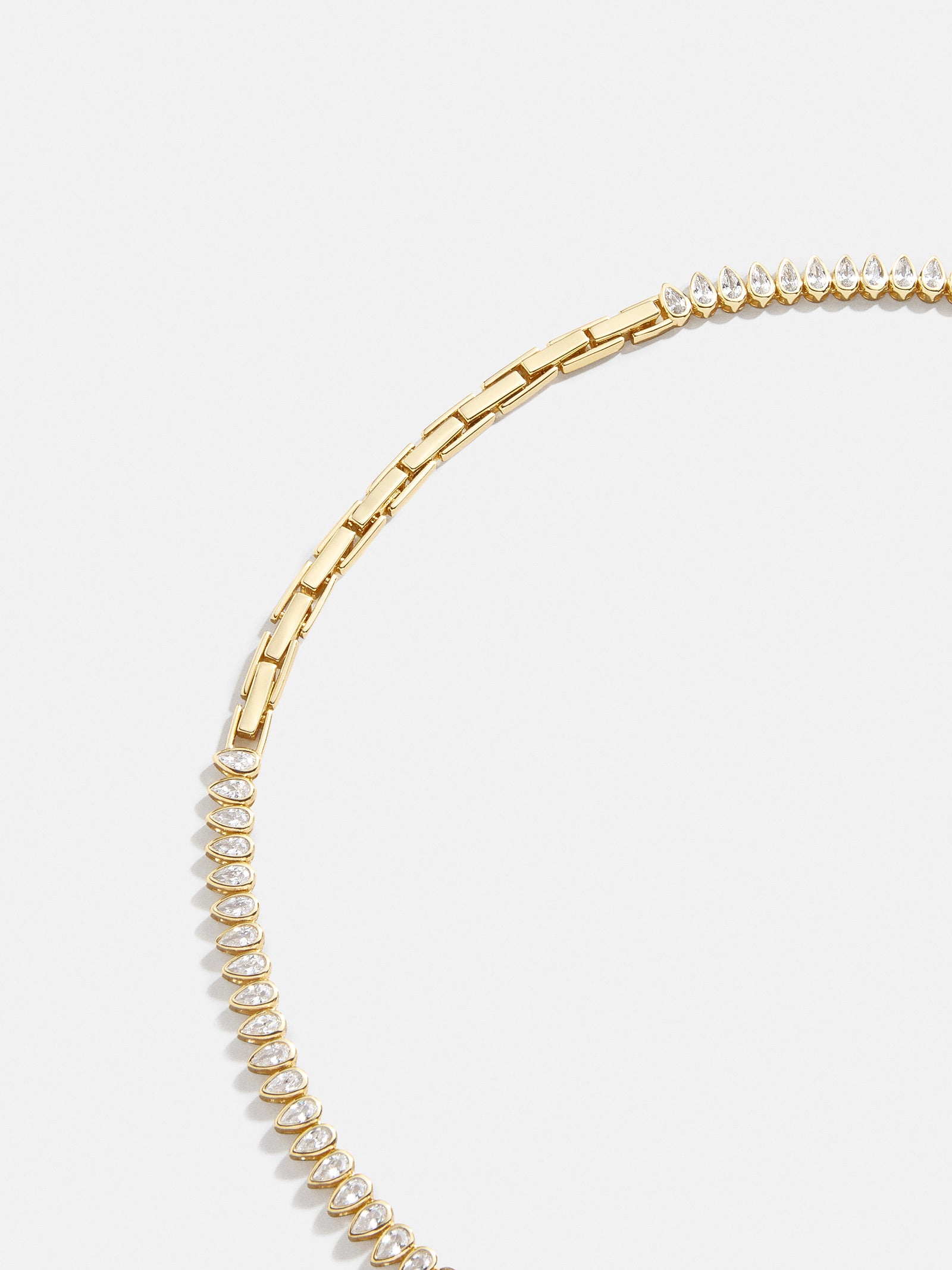 Julia 18K Gold Adjustable Tennis Necklace - Gold/Pavé-Blues Comming