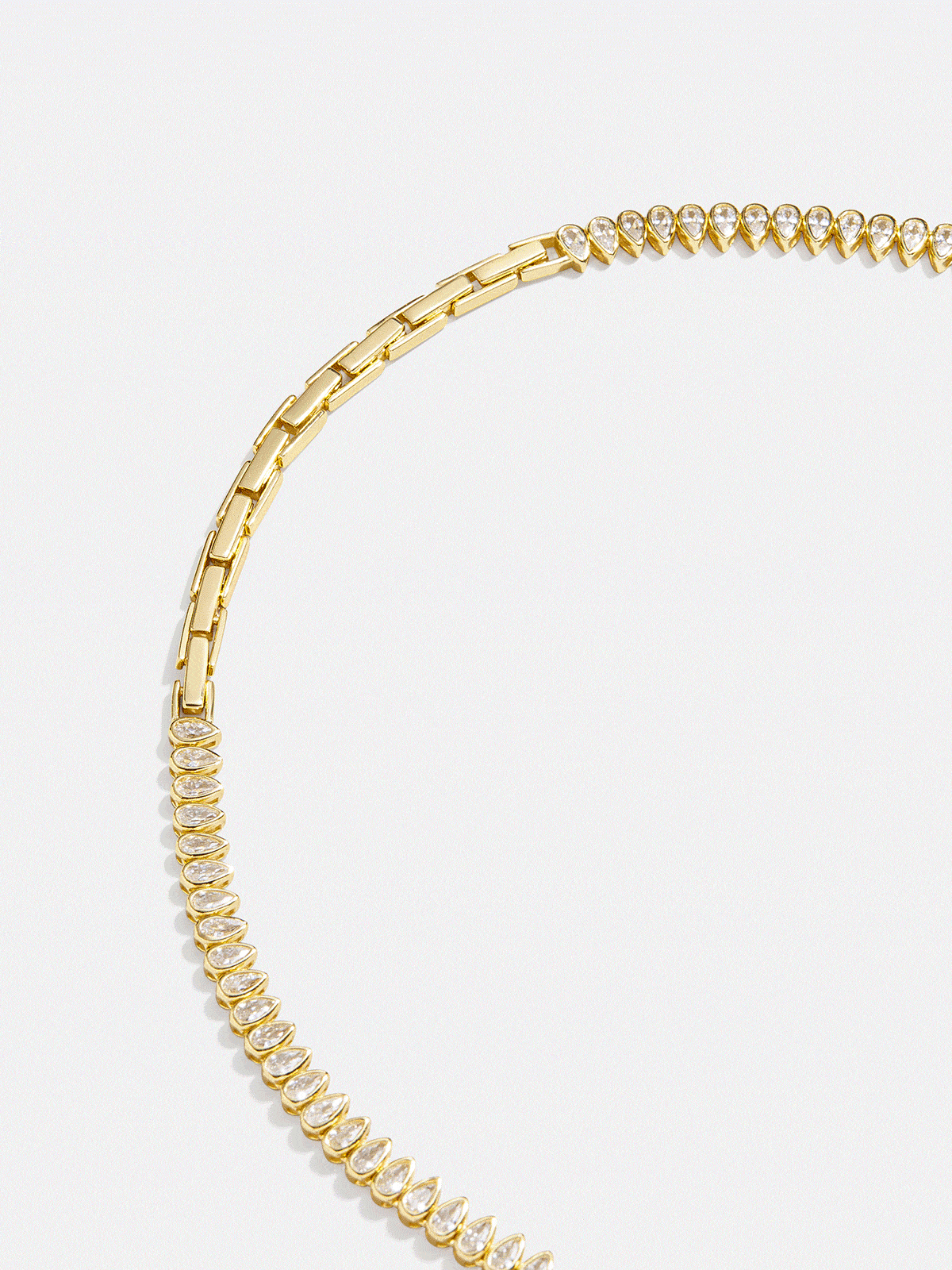 Julia 18K Gold Adjustable Tennis Necklace - Gold/Pavé-Blues Comming