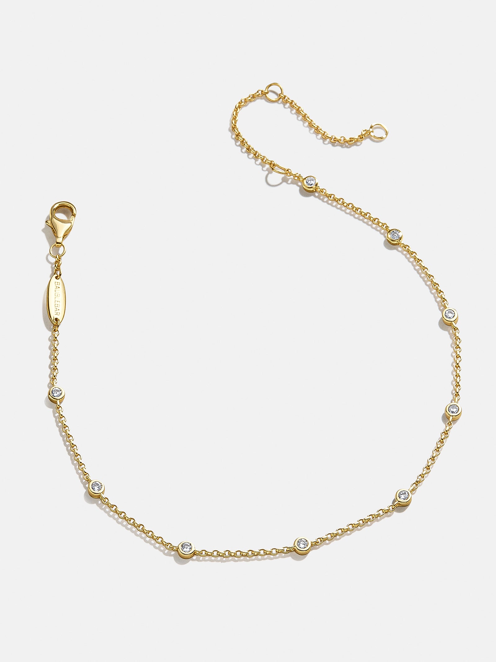 Yasmine 18K Gold Anklet - Gold/Pavé-Blues Comming