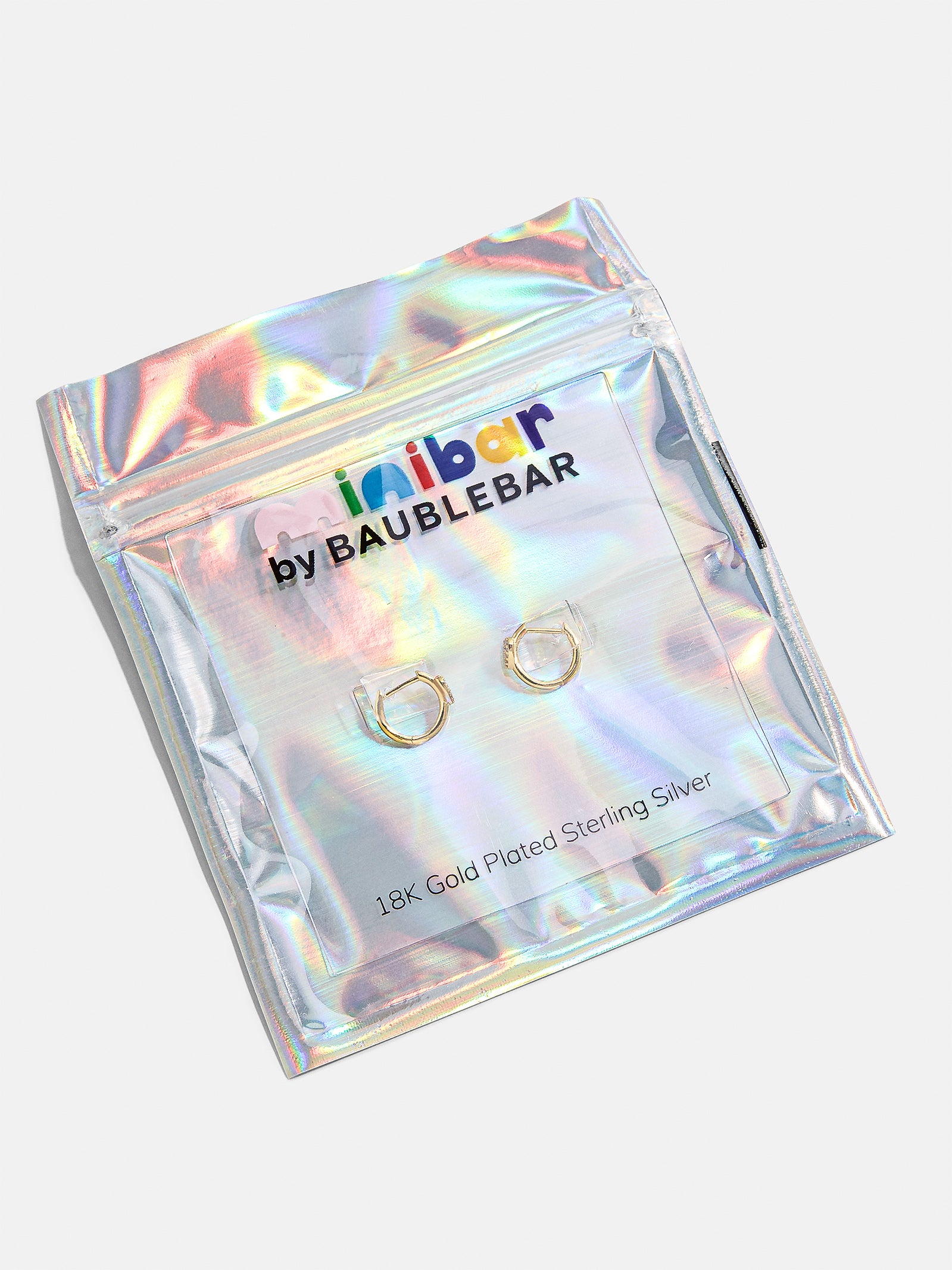 Little Hearts Big Feelings 18K Gold Kids' Huggie Earrings - Gold/Pavé-Blues Comming