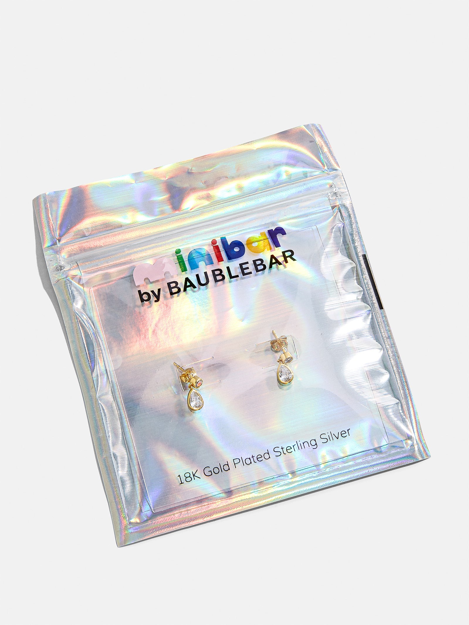 Dare to Dazzle 18K Gold Kids' Earrings - Clear-Blues Comming