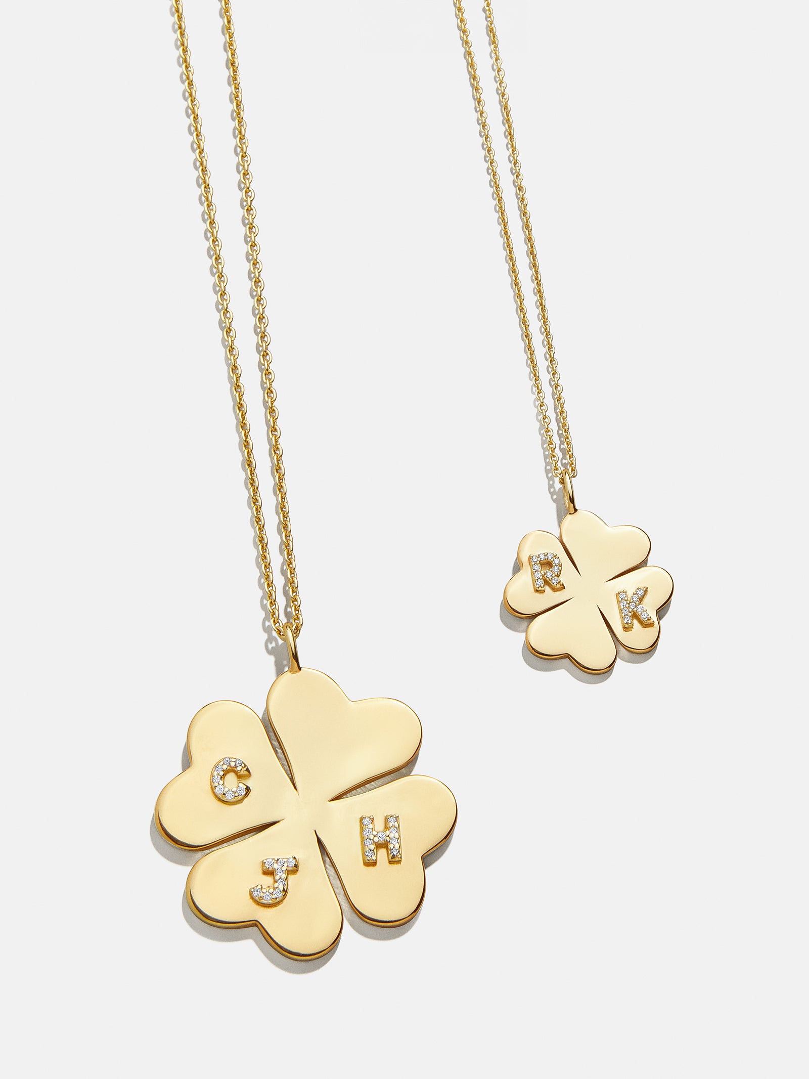 Clover 18K Gold Custom Pendant Necklace - 18K Gold-Blues Comming