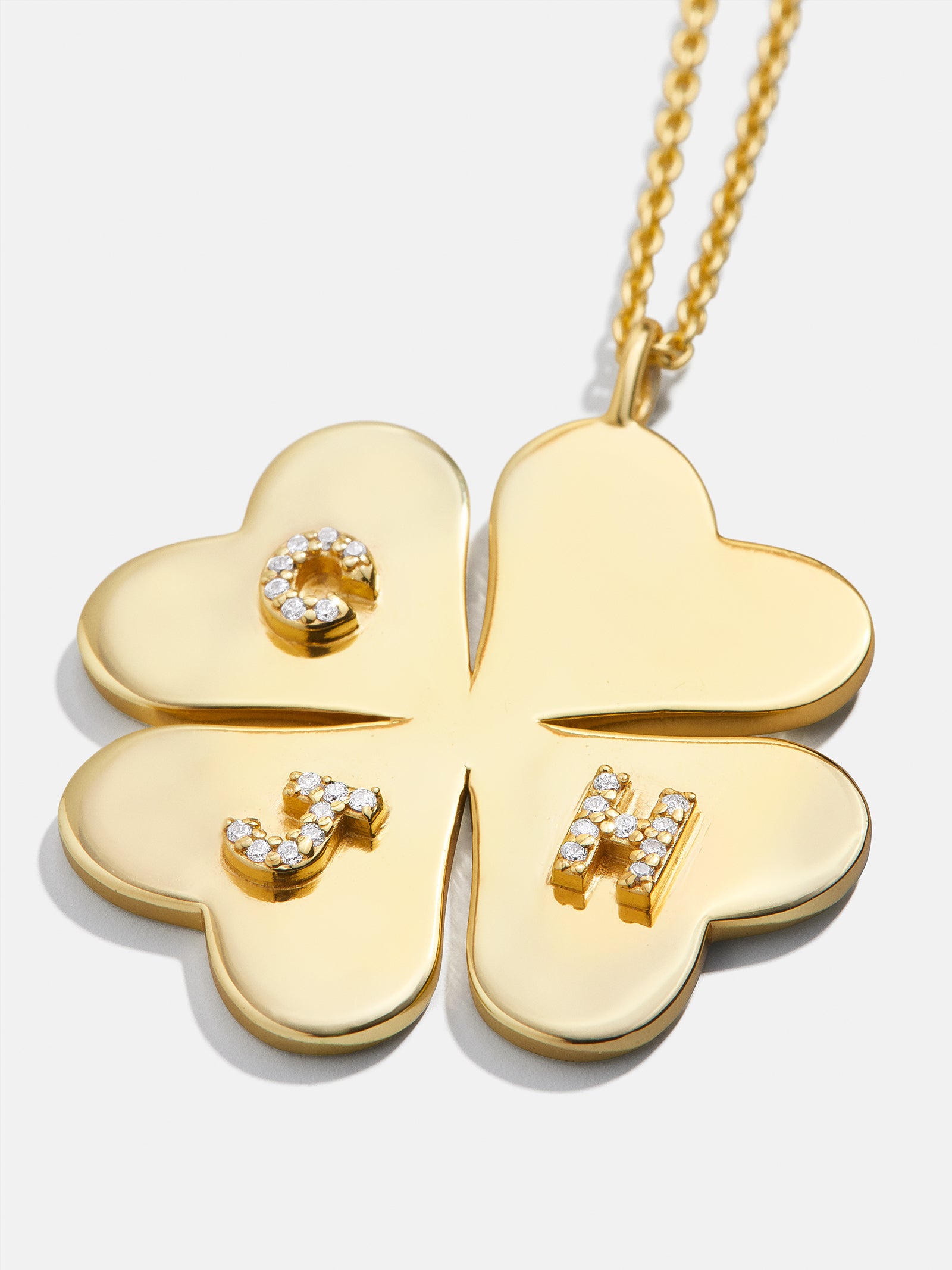 Clover 18K Gold Custom Pendant Necklace - 18K Gold-Blues Comming