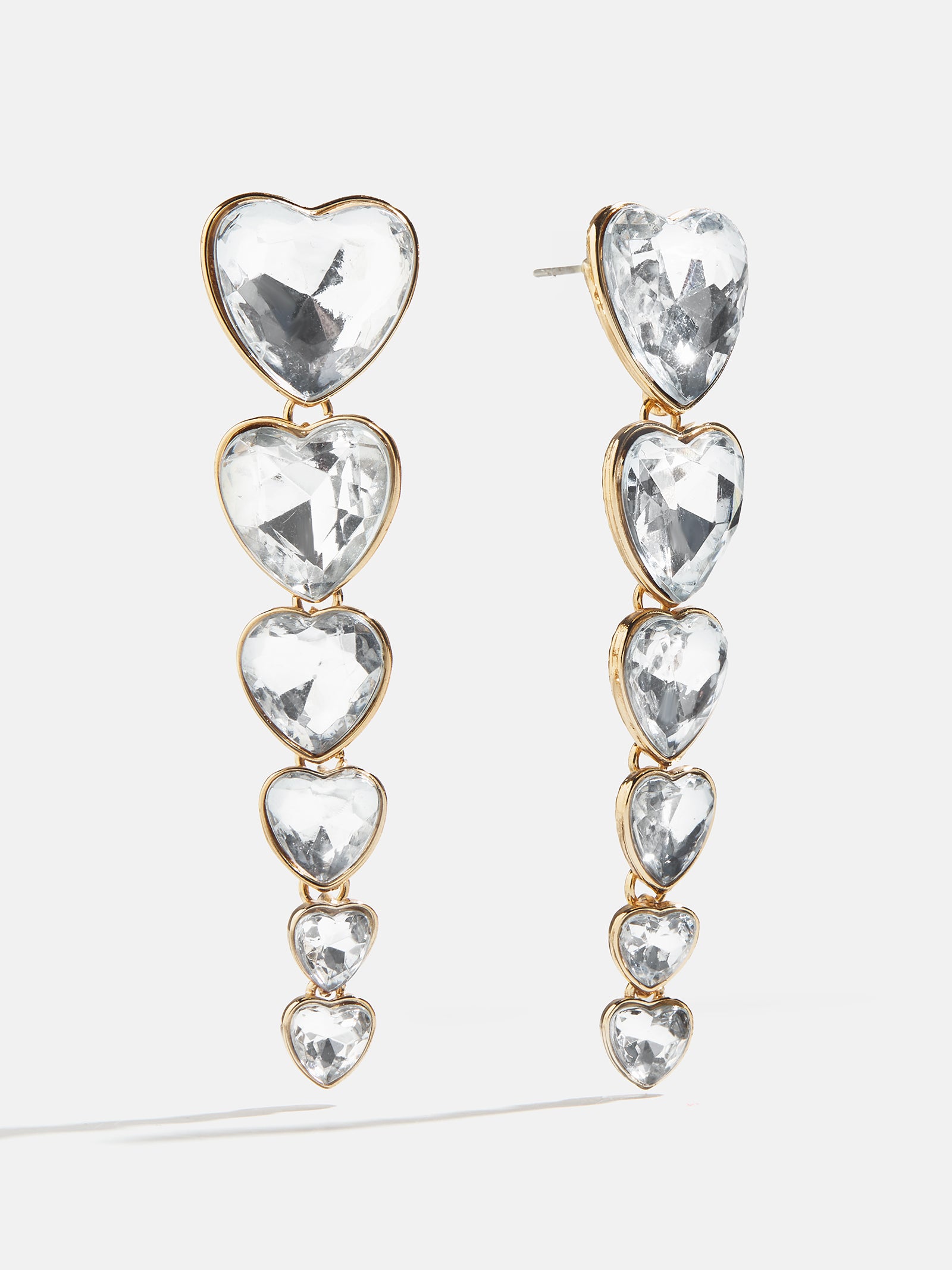 Heart Crystal Statement Drops - Gold/Pavé-Blues Comming