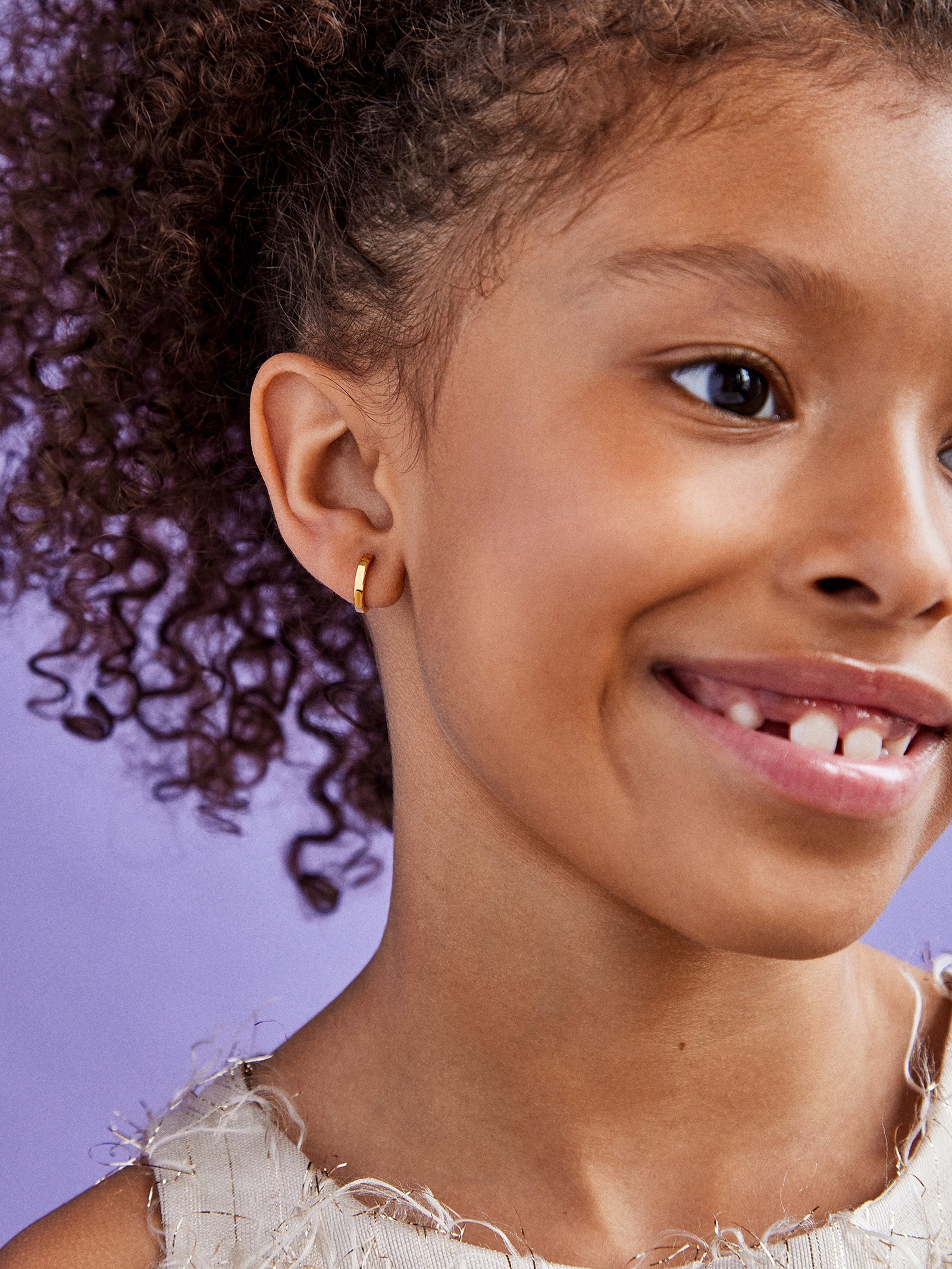 Tori 18K Gold Kids' Earrings - Gold-Blues Comming