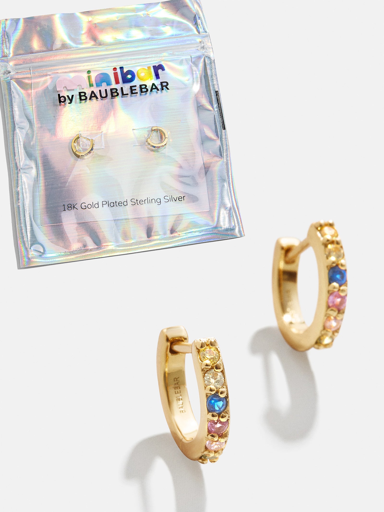 Tori 18K Gold Kids' Earrings - Gold/Multi-Blues Comming