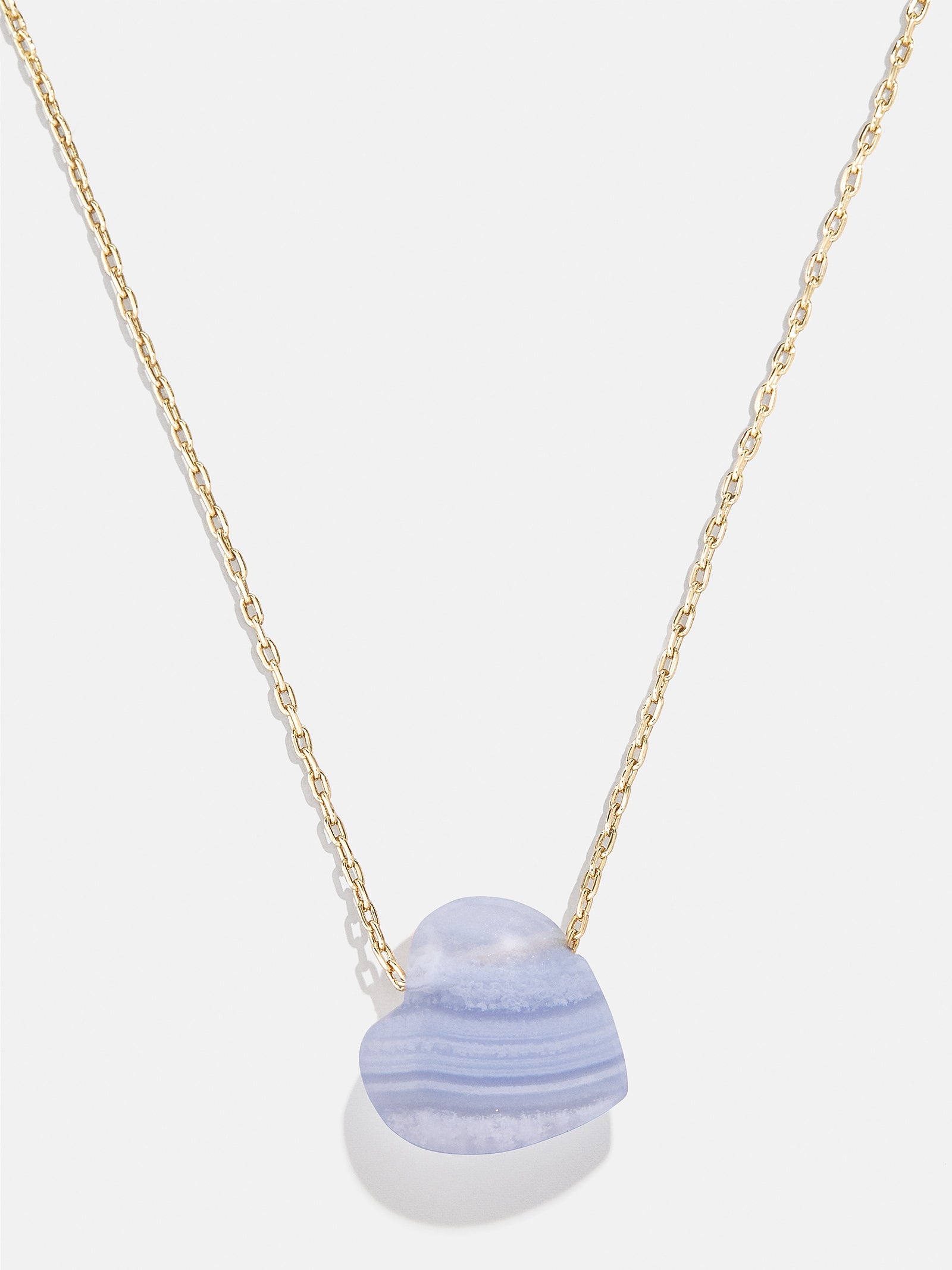 Juno Blue Lace Agate Necklace - Blue Lace Agate Stone-Blues Comming