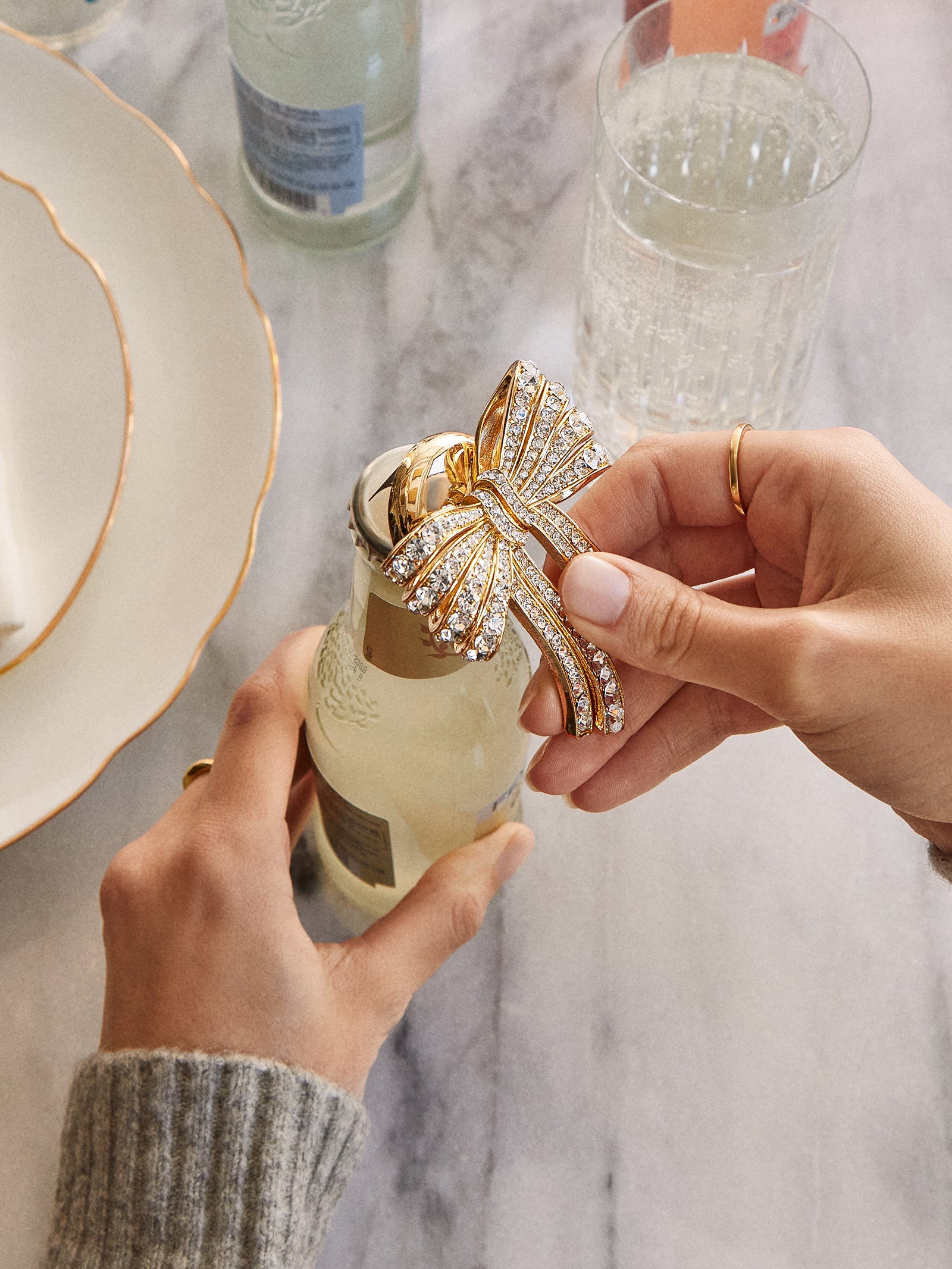 That's A Wrap Bottle Opener - Bow Bottle Opener-Blues Comming