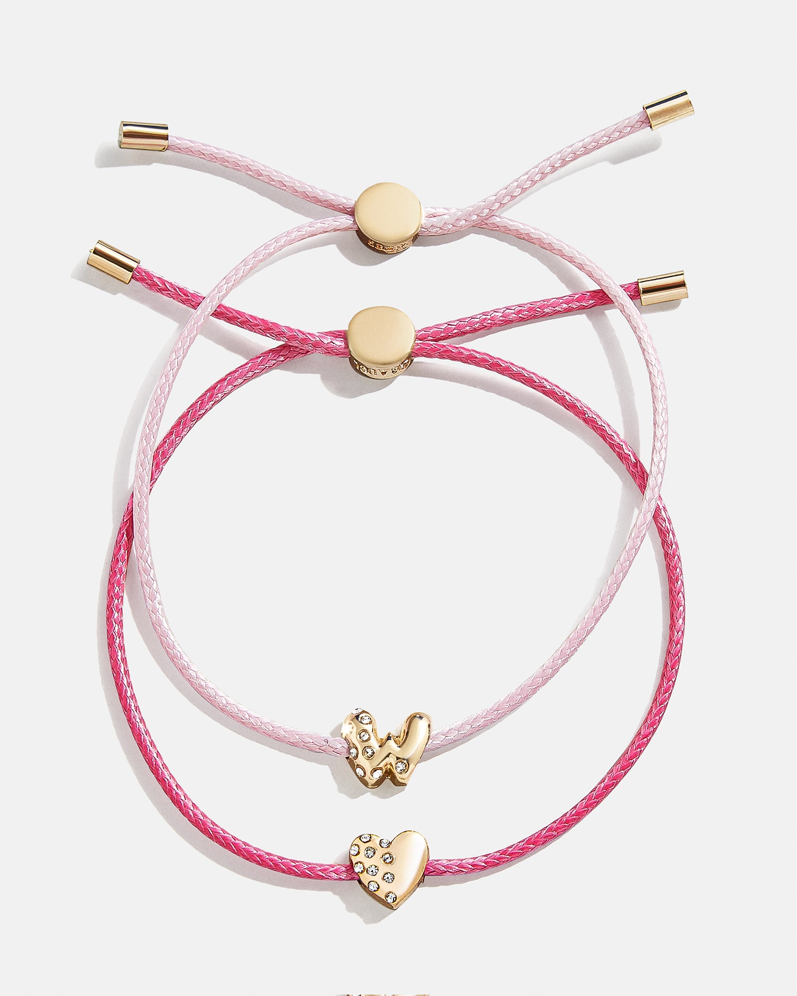 Kids' Cord Initial Bracelet Set - Pink-Blues Comming
