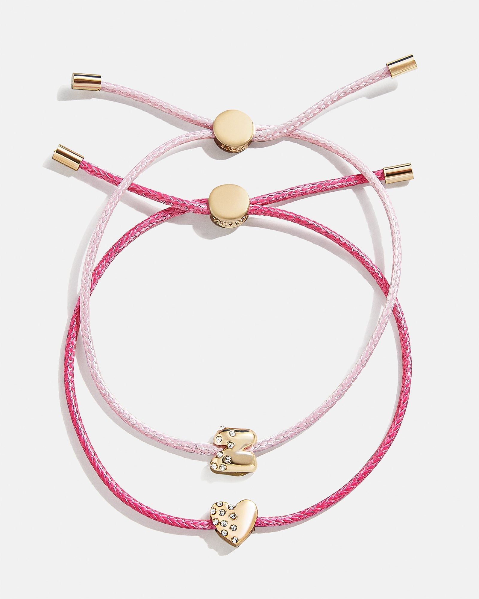 Kids' Cord Initial Bracelet Set - Pink-Blues Comming