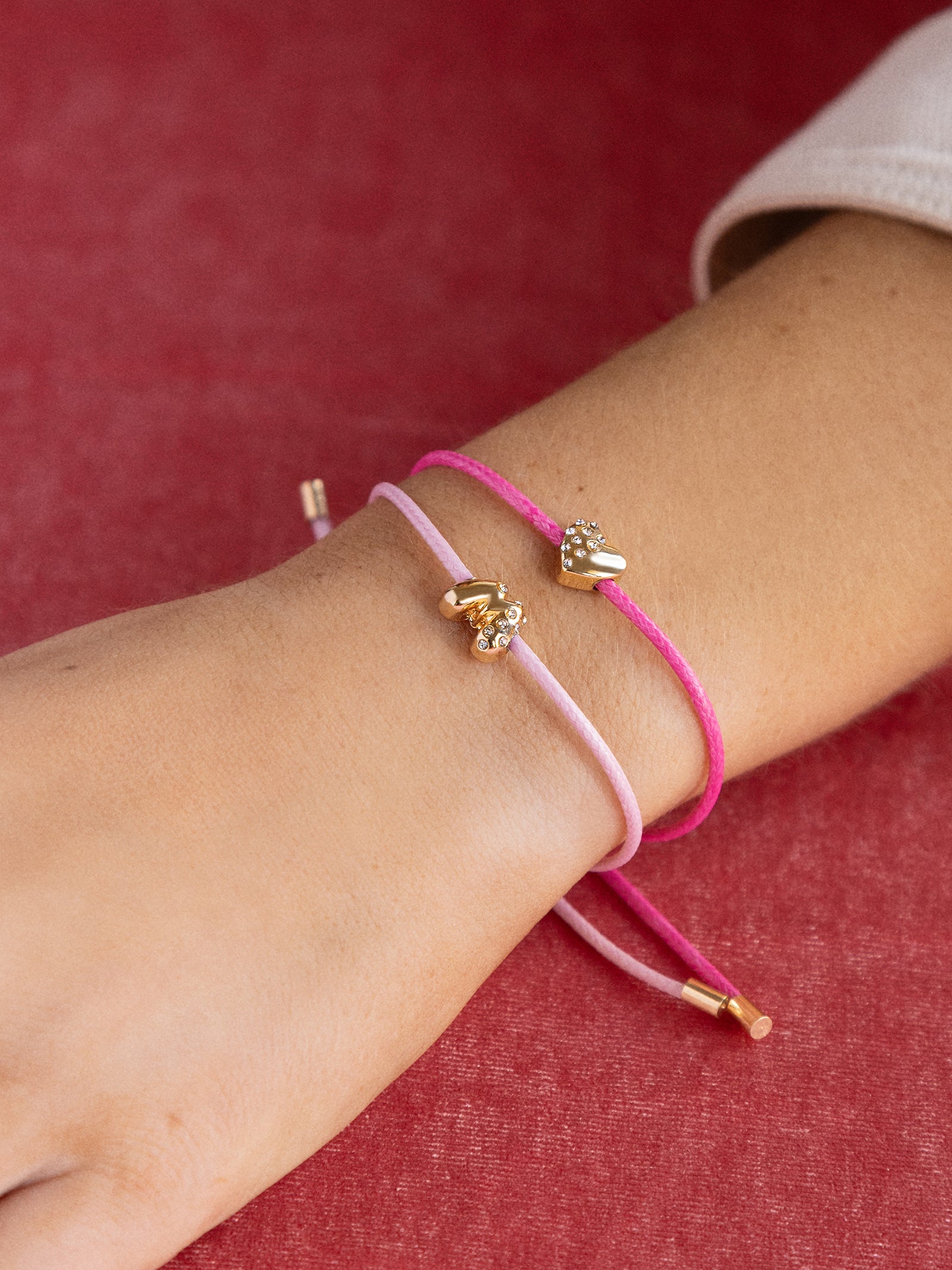 Kids' Cord Initial Bracelet Set - Pink-Blues Comming