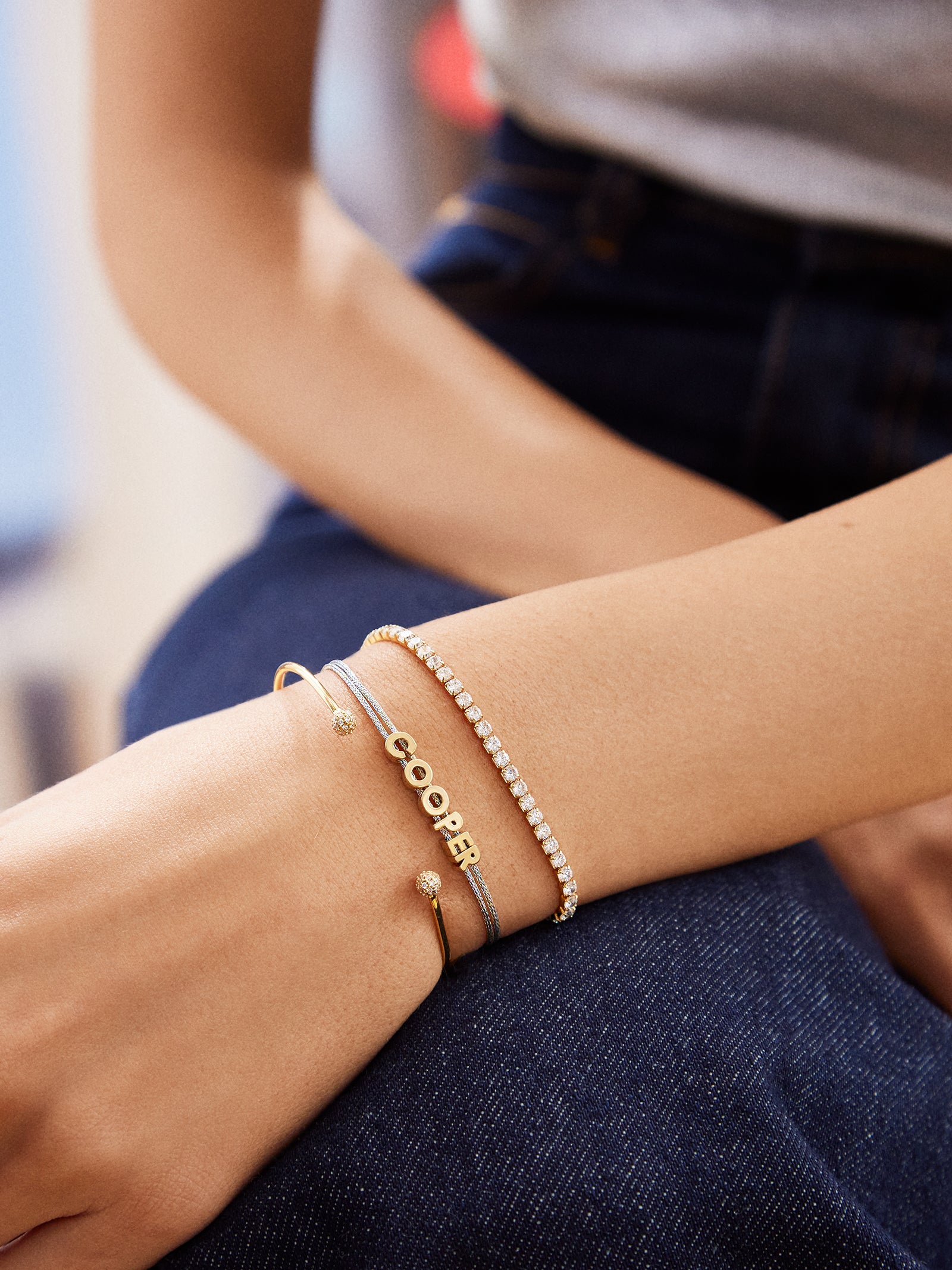 Custom Cord Bracelet - Silver-Blues Comming