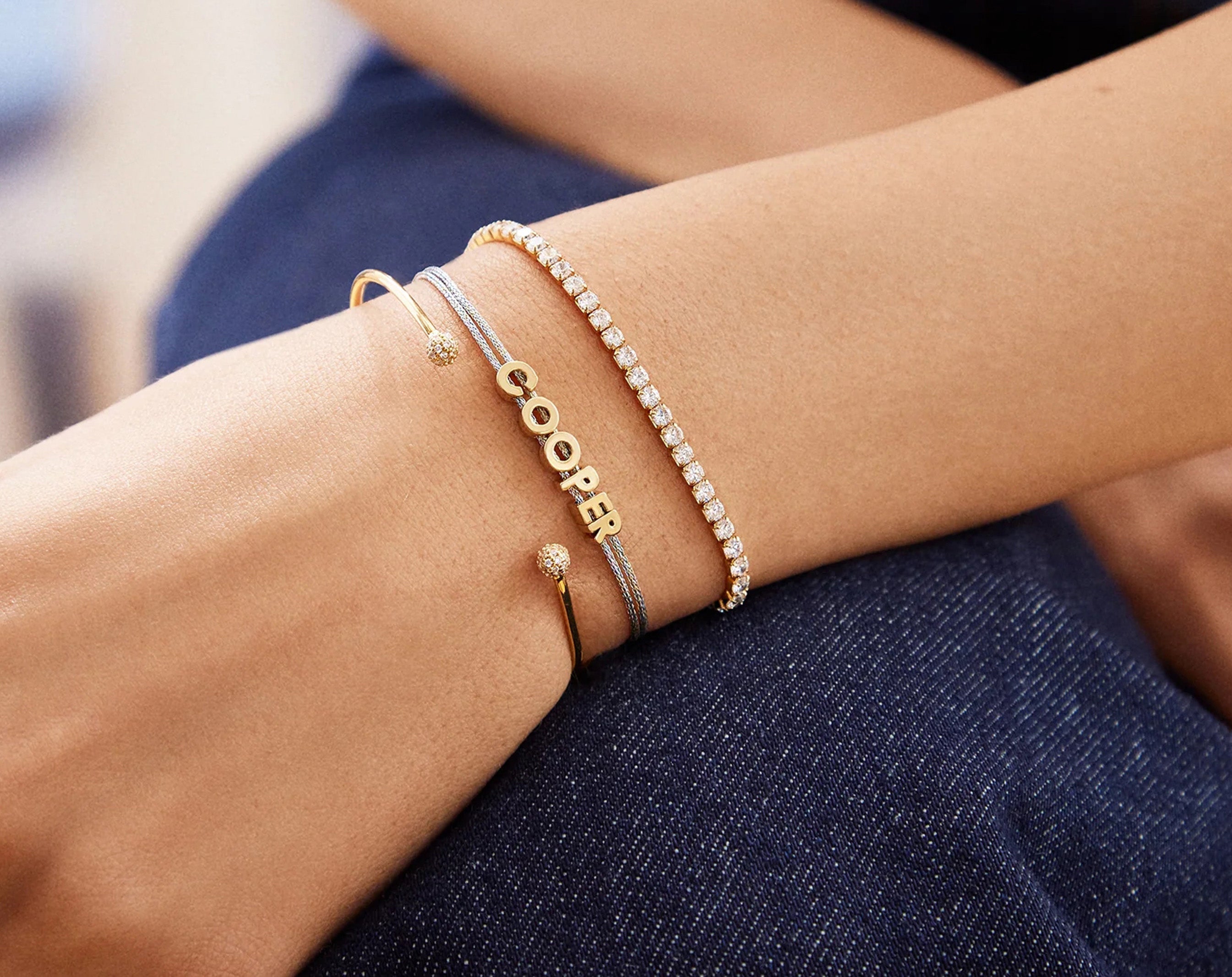 Custom Cord Bracelet - Silver-Blues Comming