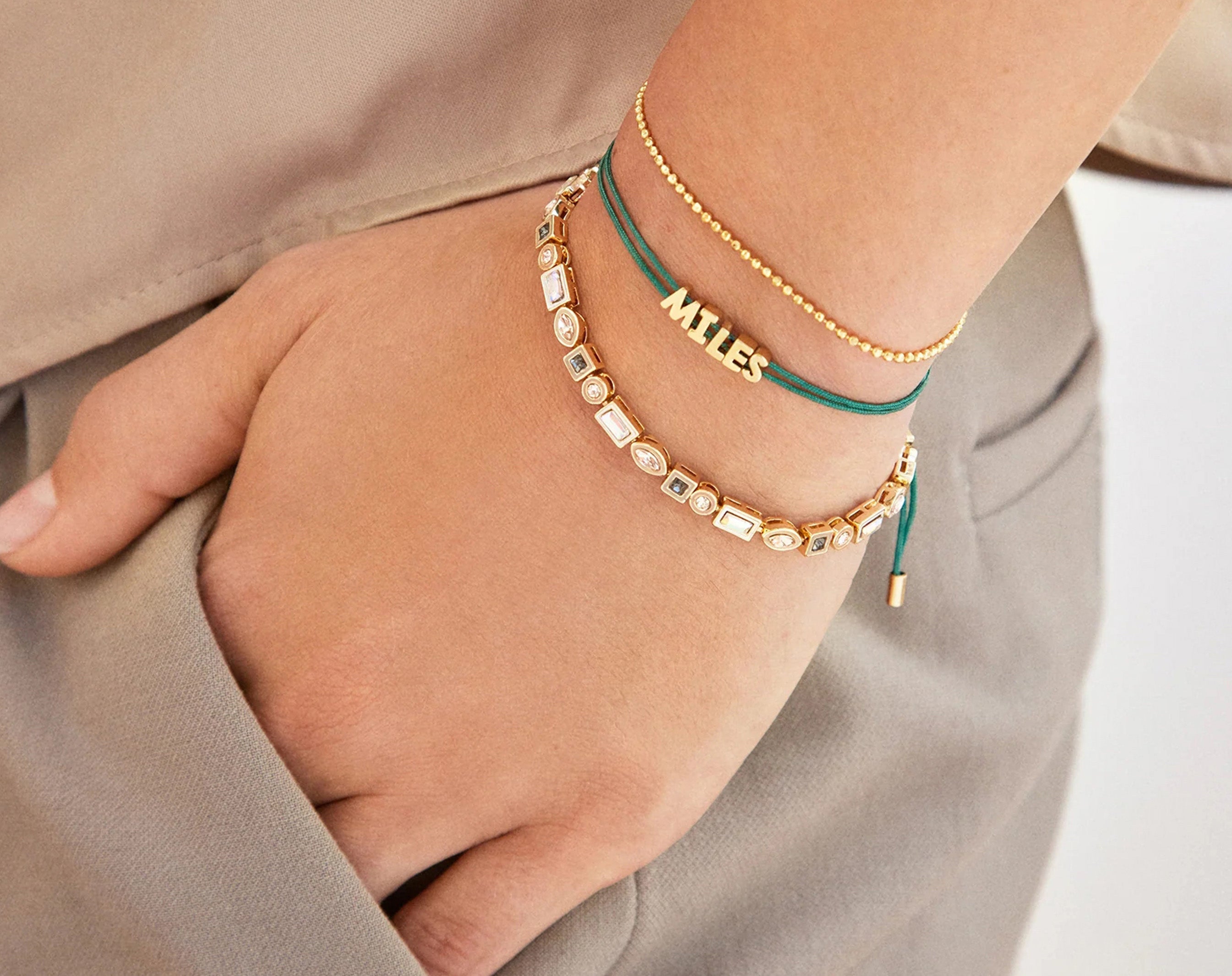 Custom Cord Bracelet - Dark Green-Blues Comming