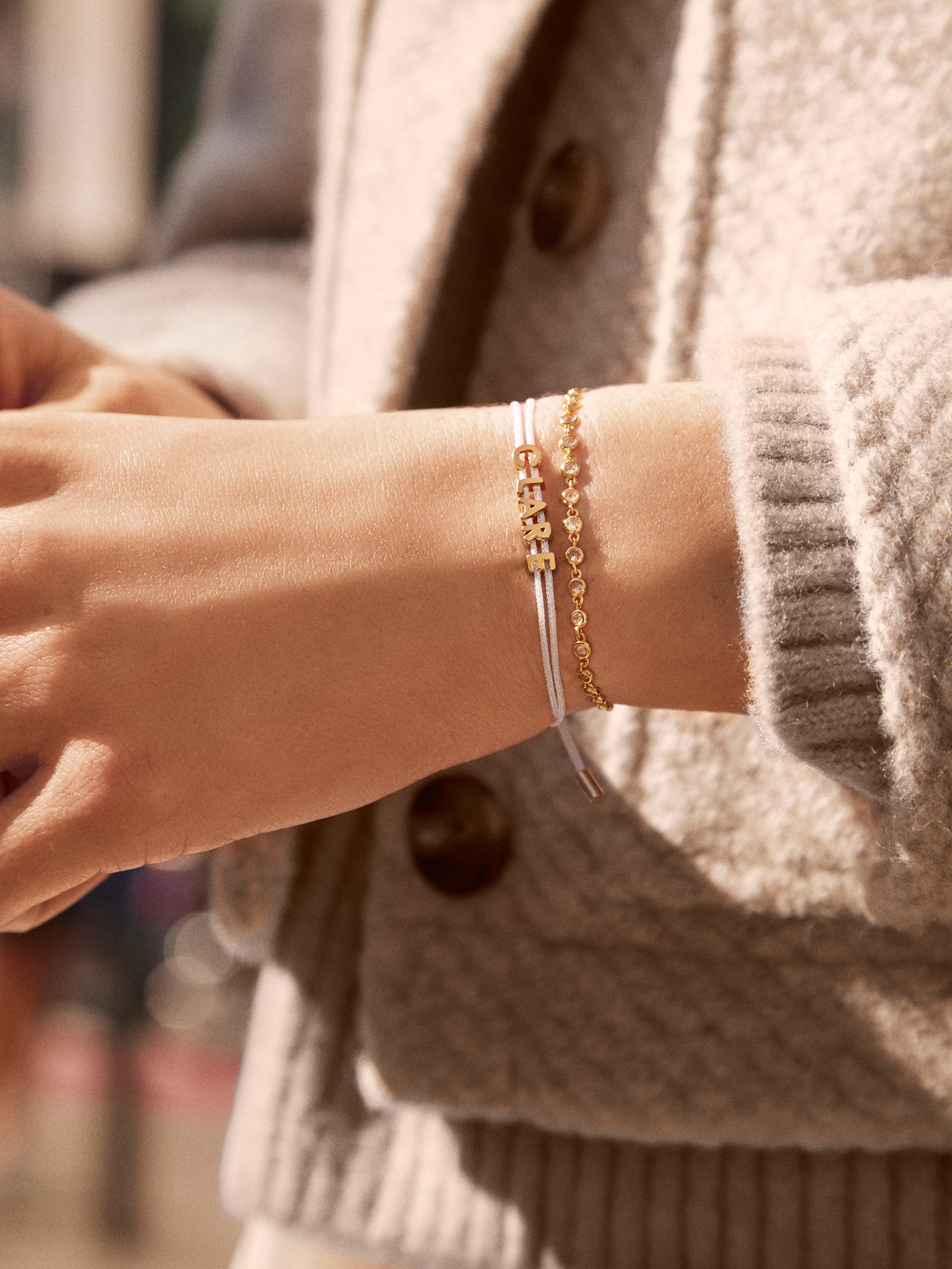 Custom Cord Bracelet - White-Blues Comming