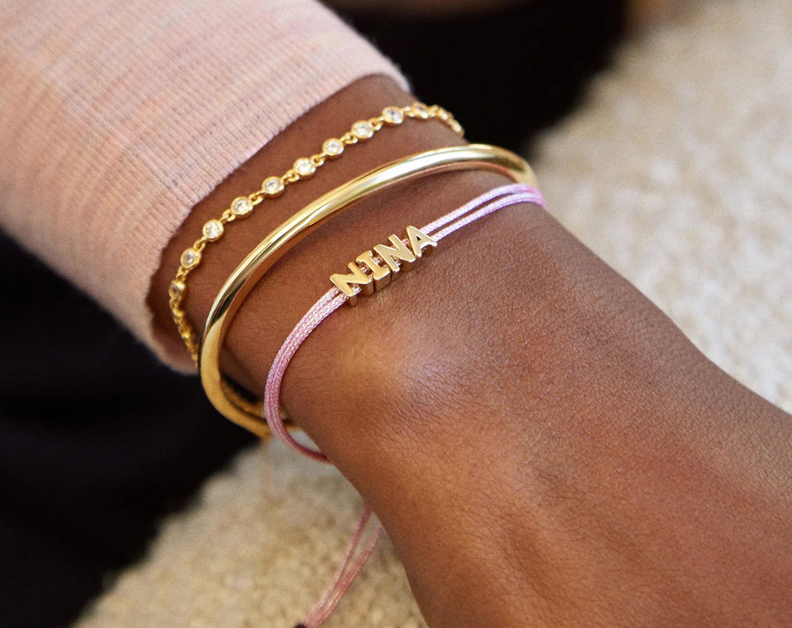 Custom Cord Bracelet - Metallic Pink-Blues Comming