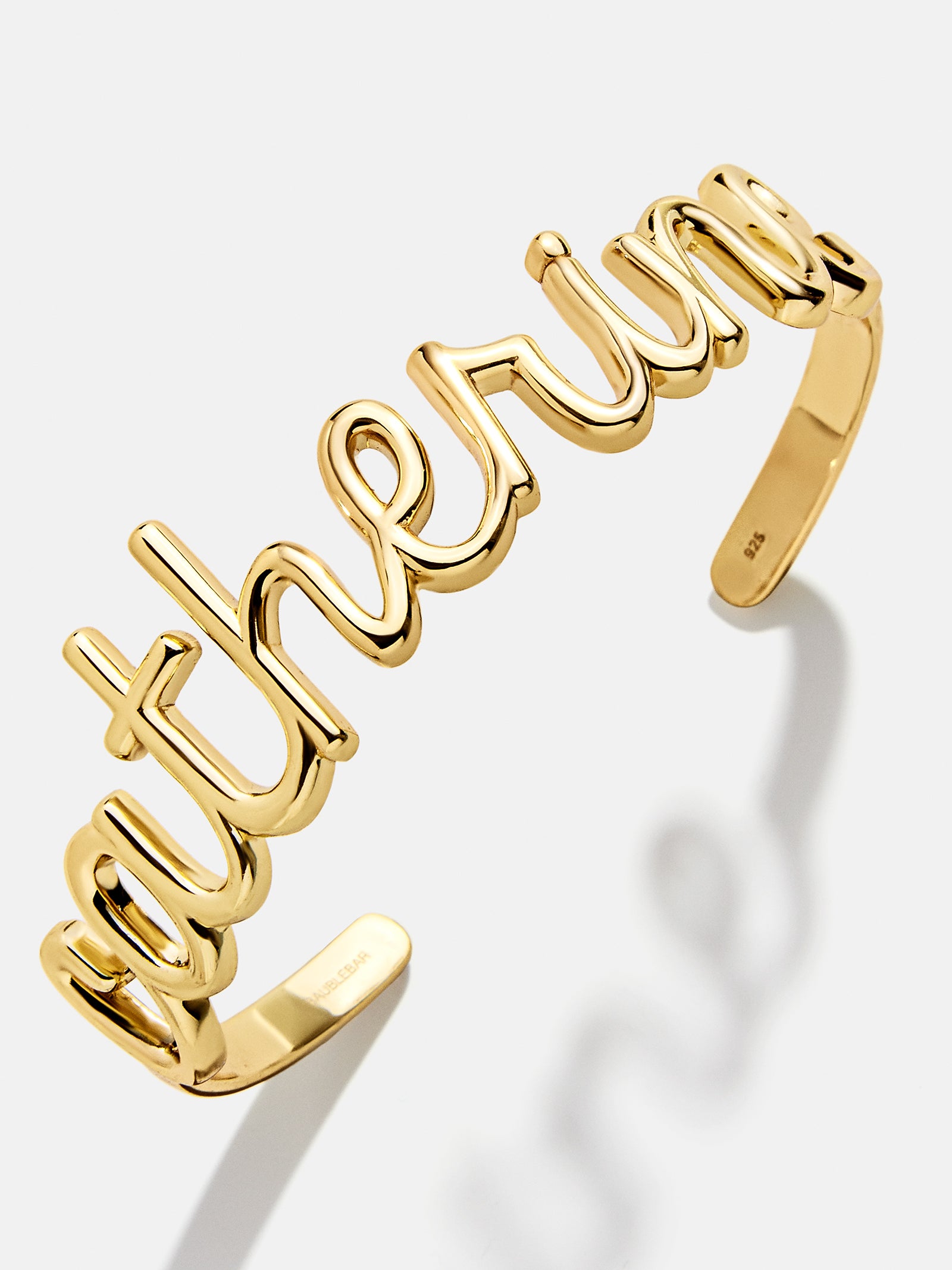 18K Gold Custom Nameplate Cuff Bracelet - 18K Gold-Blues Comming