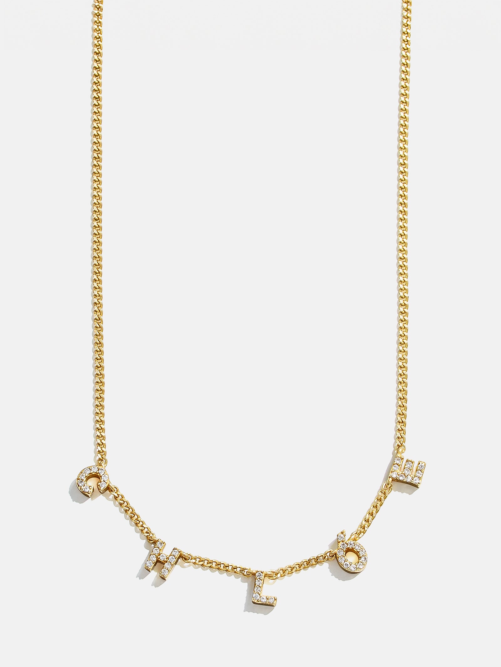 Mini 18K Gold Spaced Letter Custom Name Necklace - 18K Gold-Blues Comming