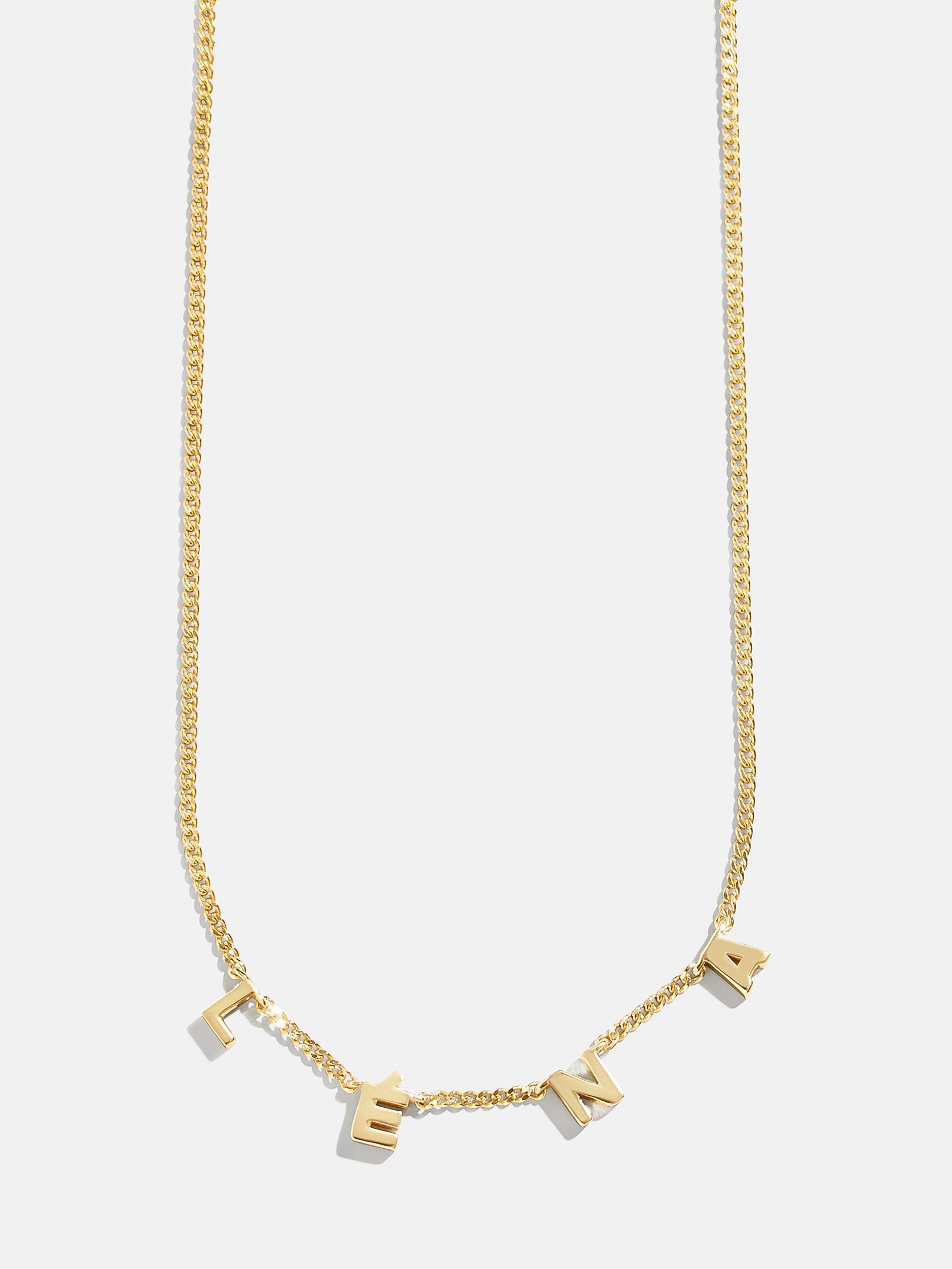 Mini 18K Gold Spaced Letter Custom Name Necklace - 18K Gold-Blues Comming