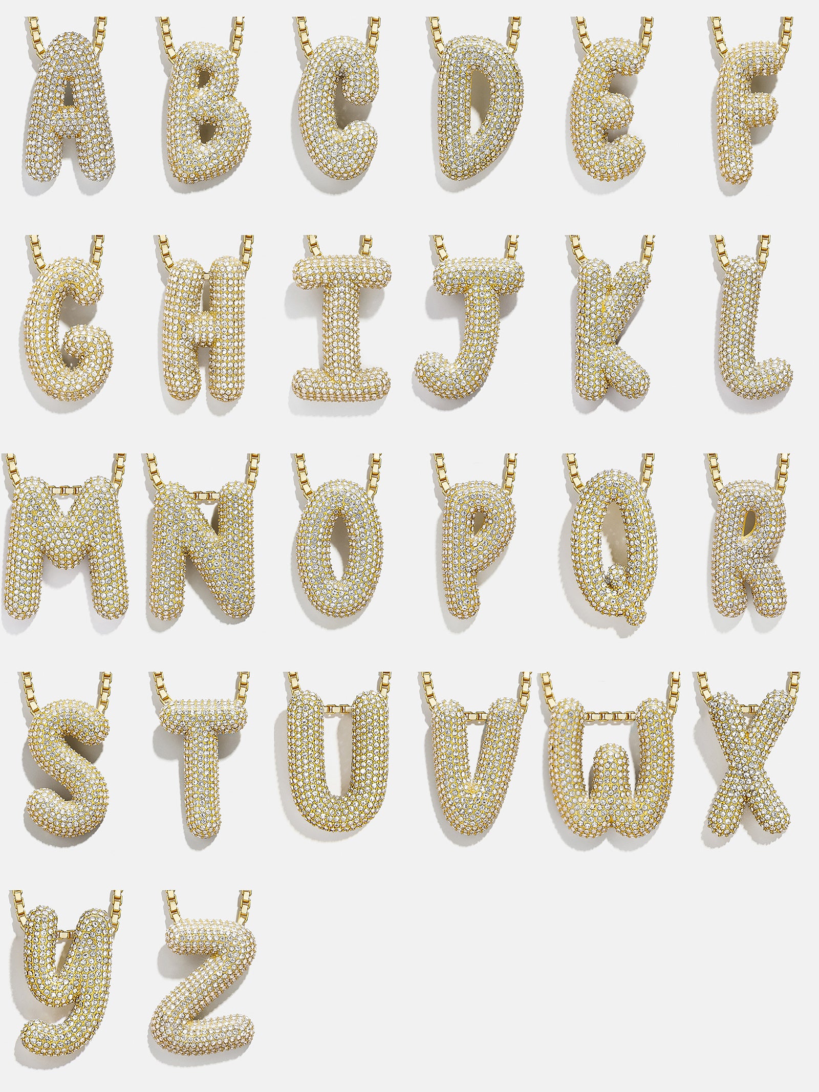 Bubble Initial Necklace-Blues Comming