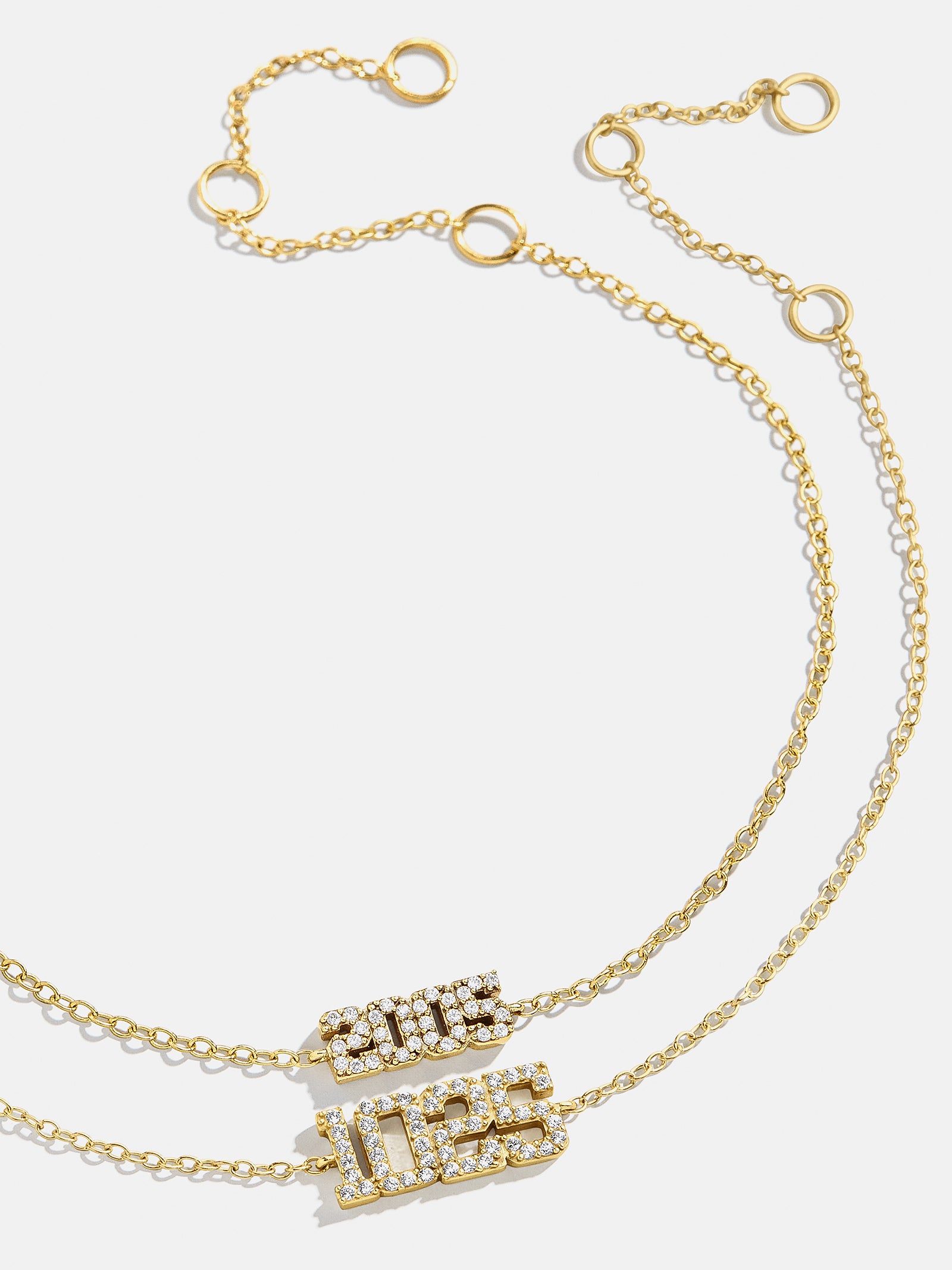 18K Gold Varsity Font Custom Number Bracelet - Varsity Font Numbers-Blues Comming