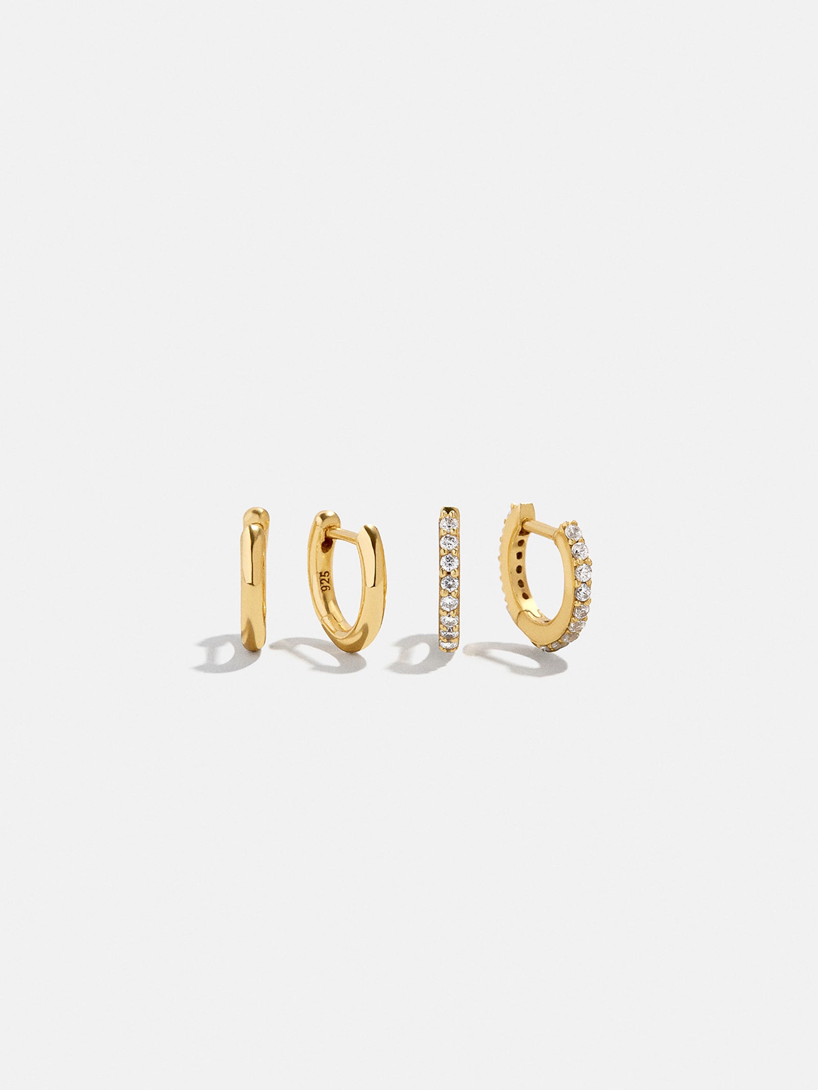 Nicole 18K Gold Earring Set - Gold/Pavé-Blues Comming