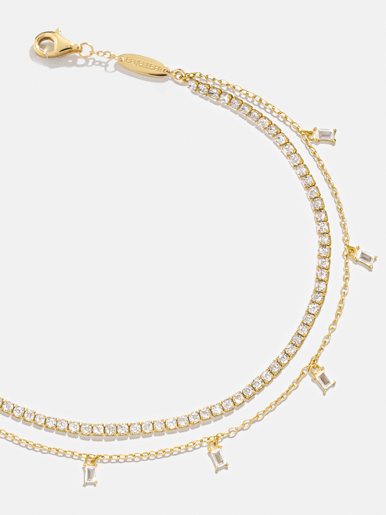 Tina 18K Gold Layered Anklet - Gold/Pavé-Blues Comming