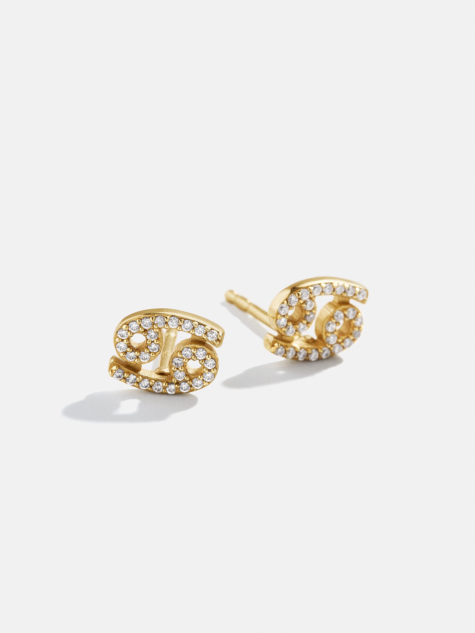 18K Gold Zodiac Earrings - 18K Gold. Pavé Cubic Zirconia Stones-Blues Comming