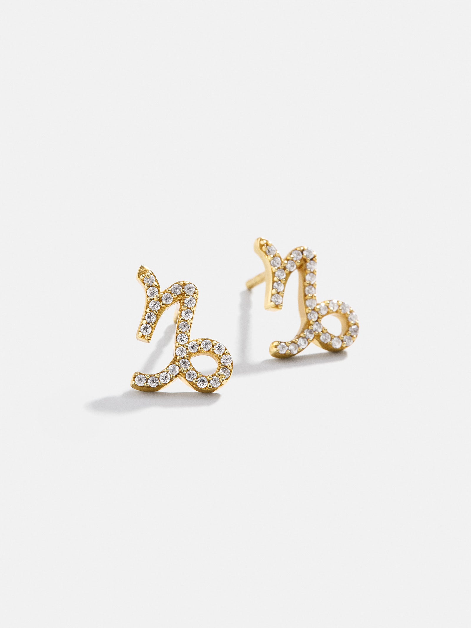 18K Gold Zodiac Earrings - 18K Gold. Pavé Cubic Zirconia Stones-Blues Comming