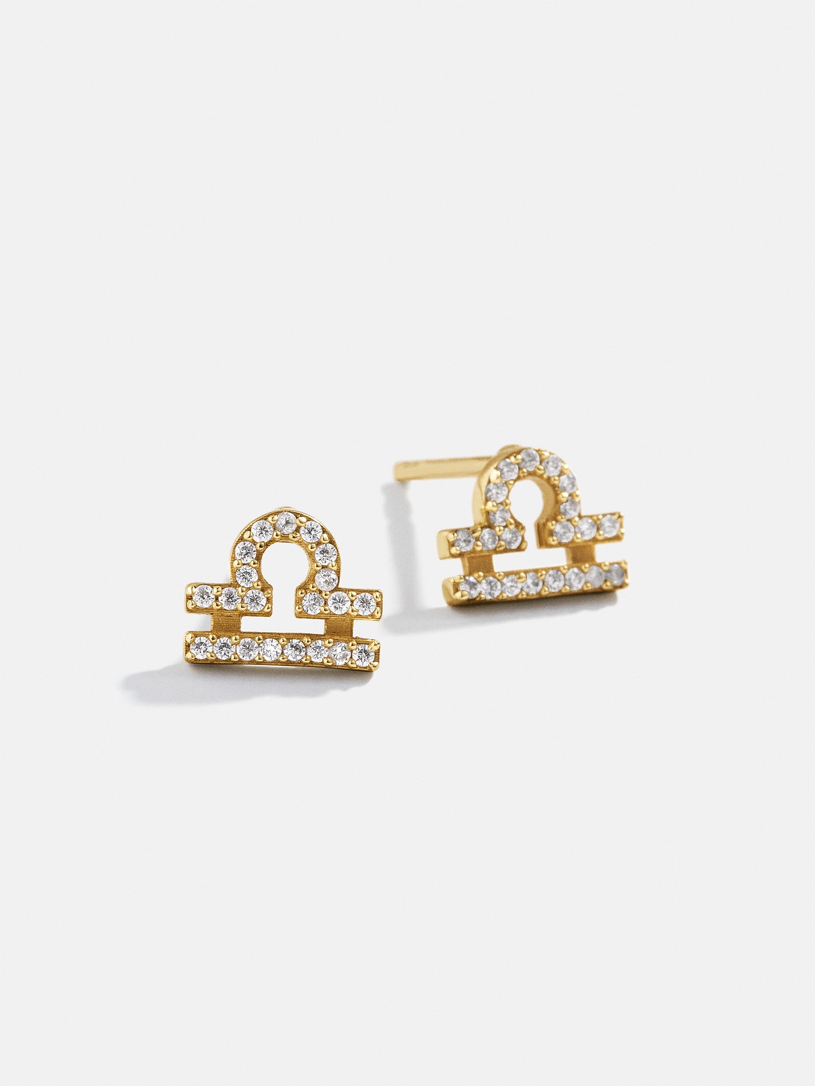 18K Gold Zodiac Earrings - 18K Gold. Pavé Cubic Zirconia Stones-Blues Comming