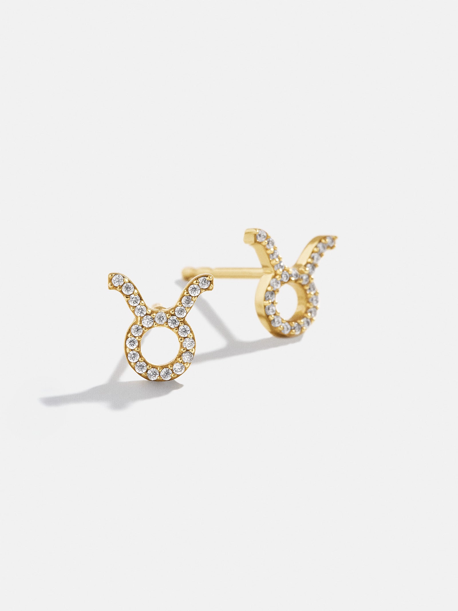 18K Gold Zodiac Earrings - 18K Gold. Pavé Cubic Zirconia Stones-Blues Comming