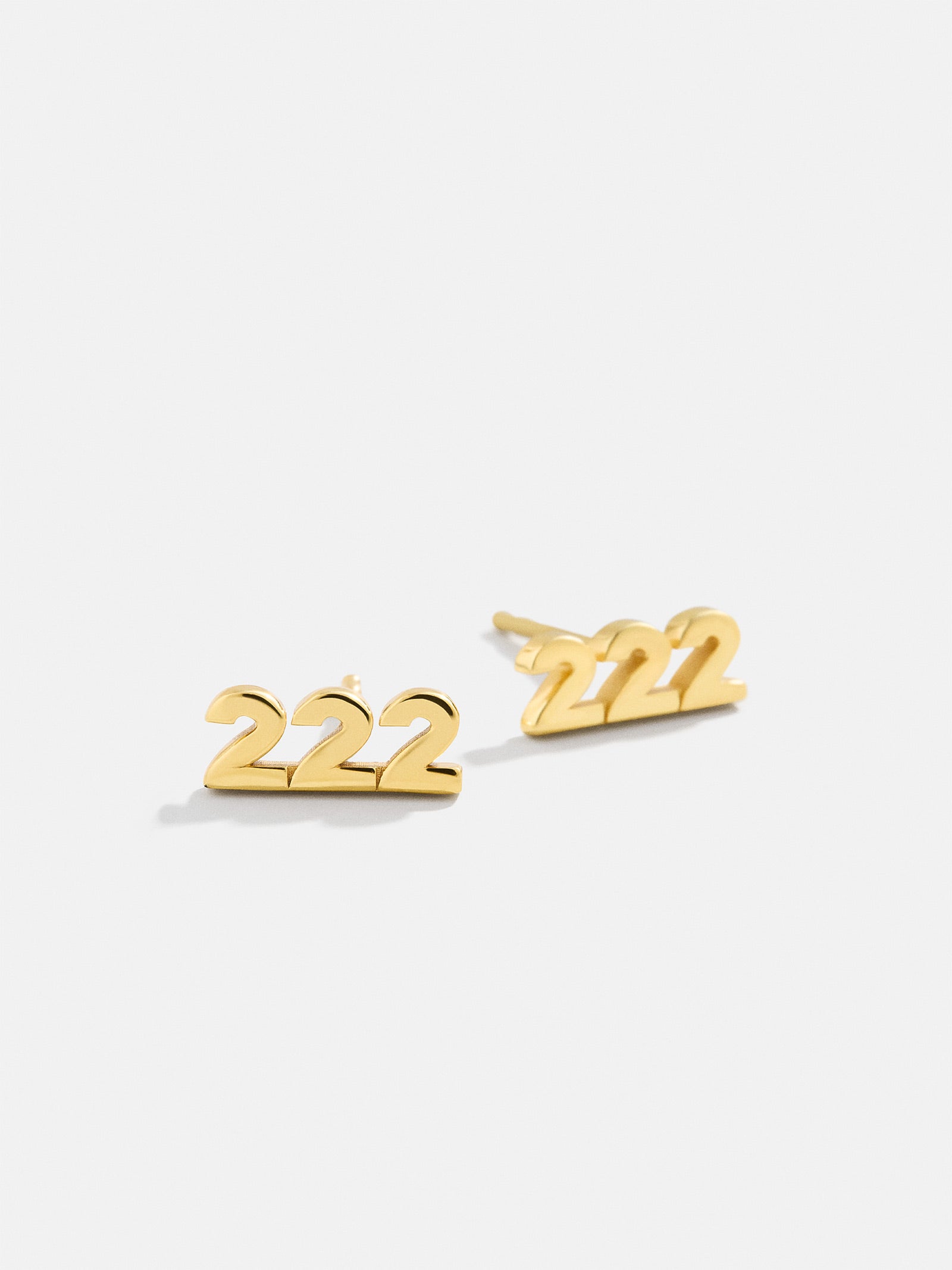 18K Gold Angel Number Earrings - Gold-Blues Comming