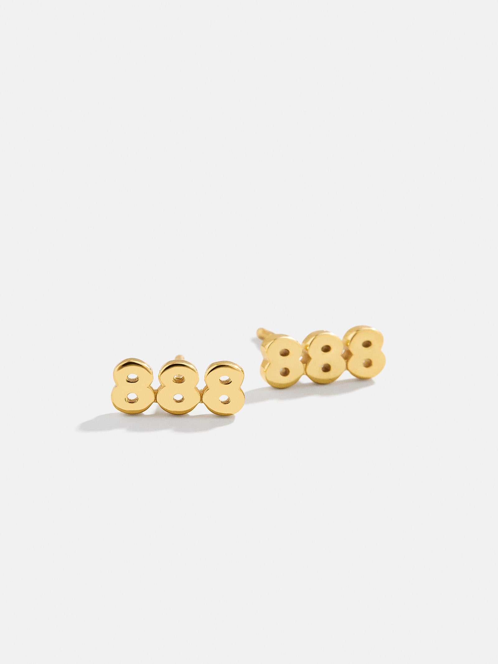 18K Gold Angel Number Earrings - Gold-Blues Comming
