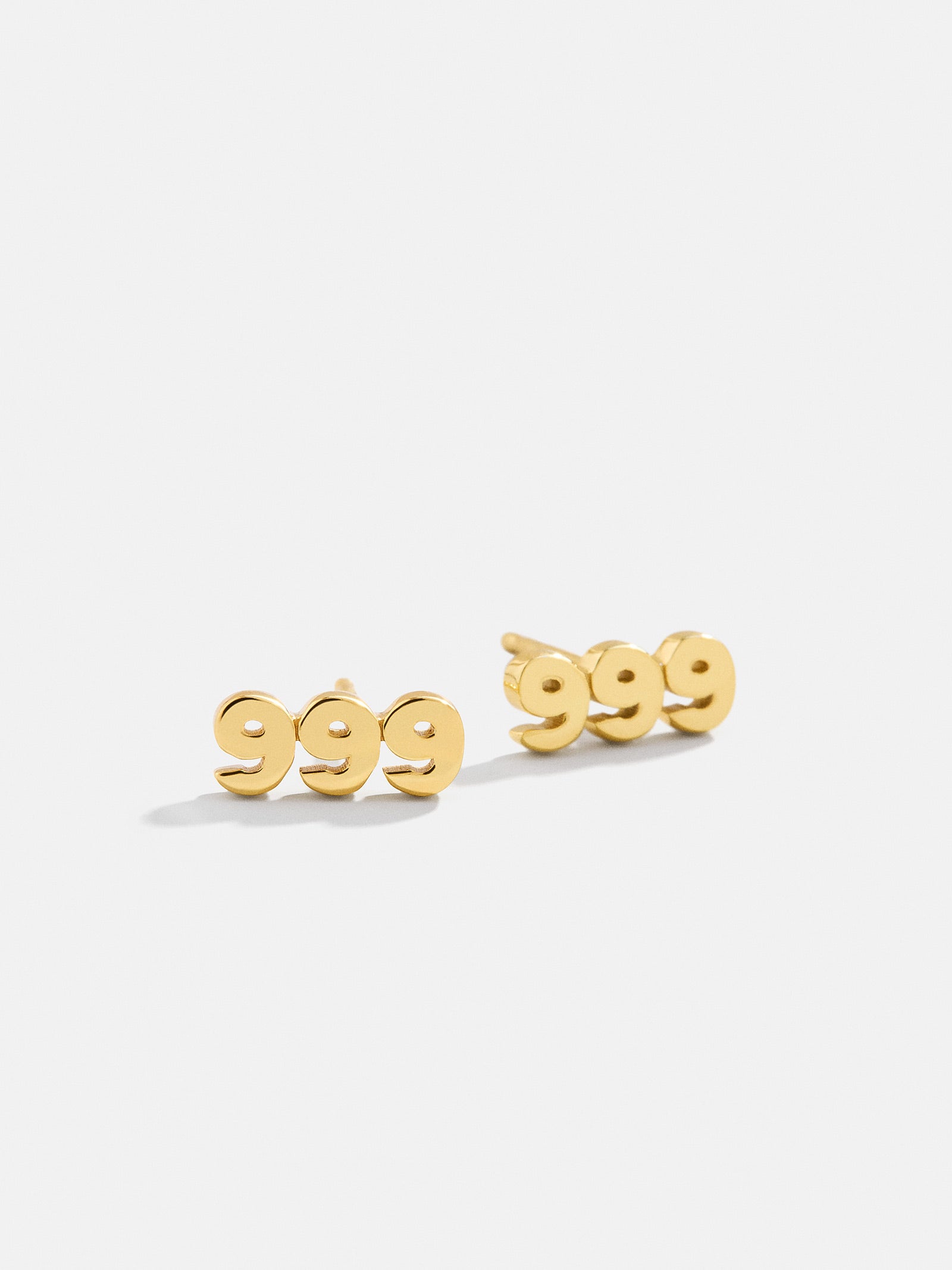 18K Gold Angel Number Earrings - Gold-Blues Comming