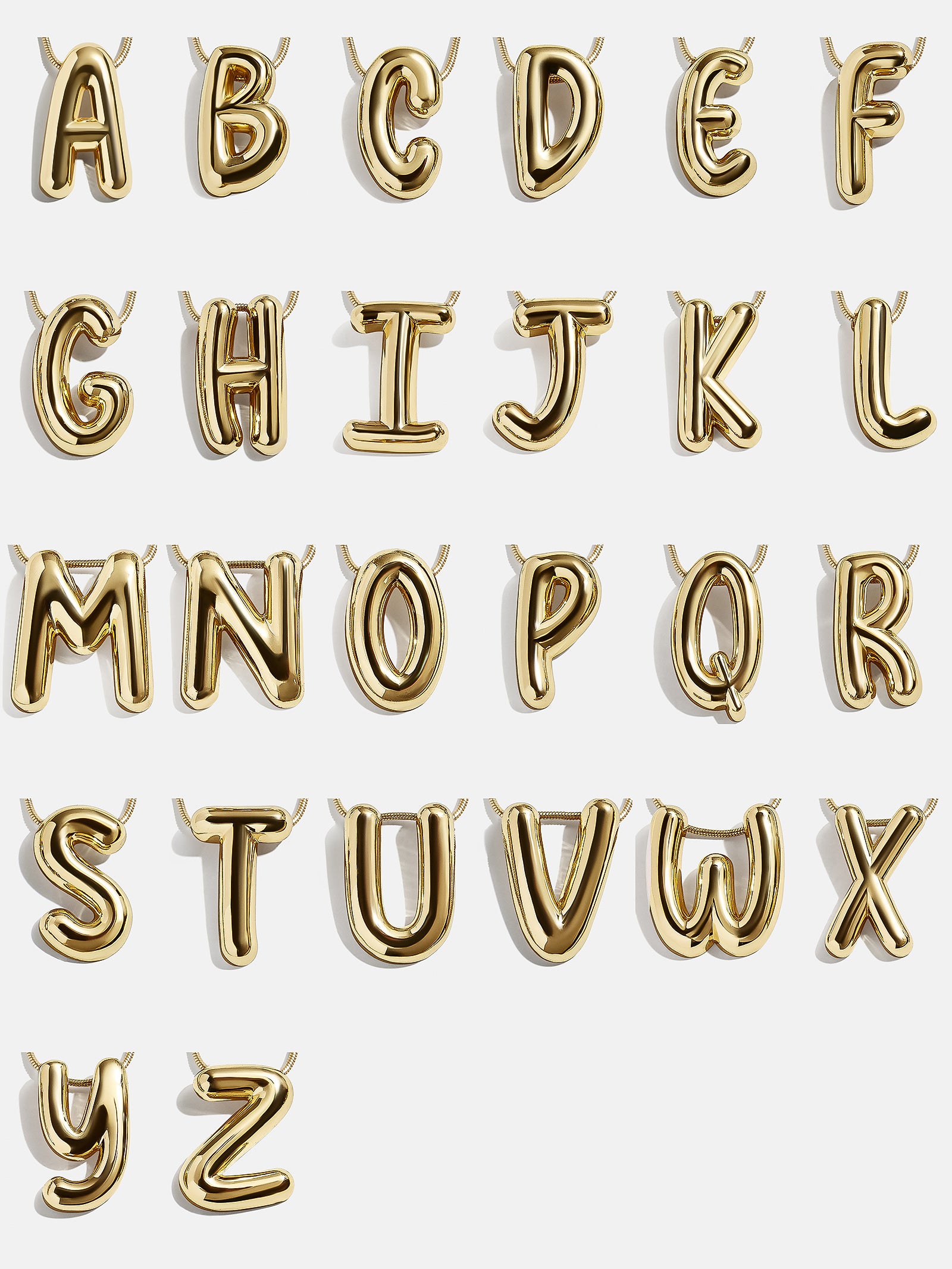 Bubble Initial Necklace-Blues Comming