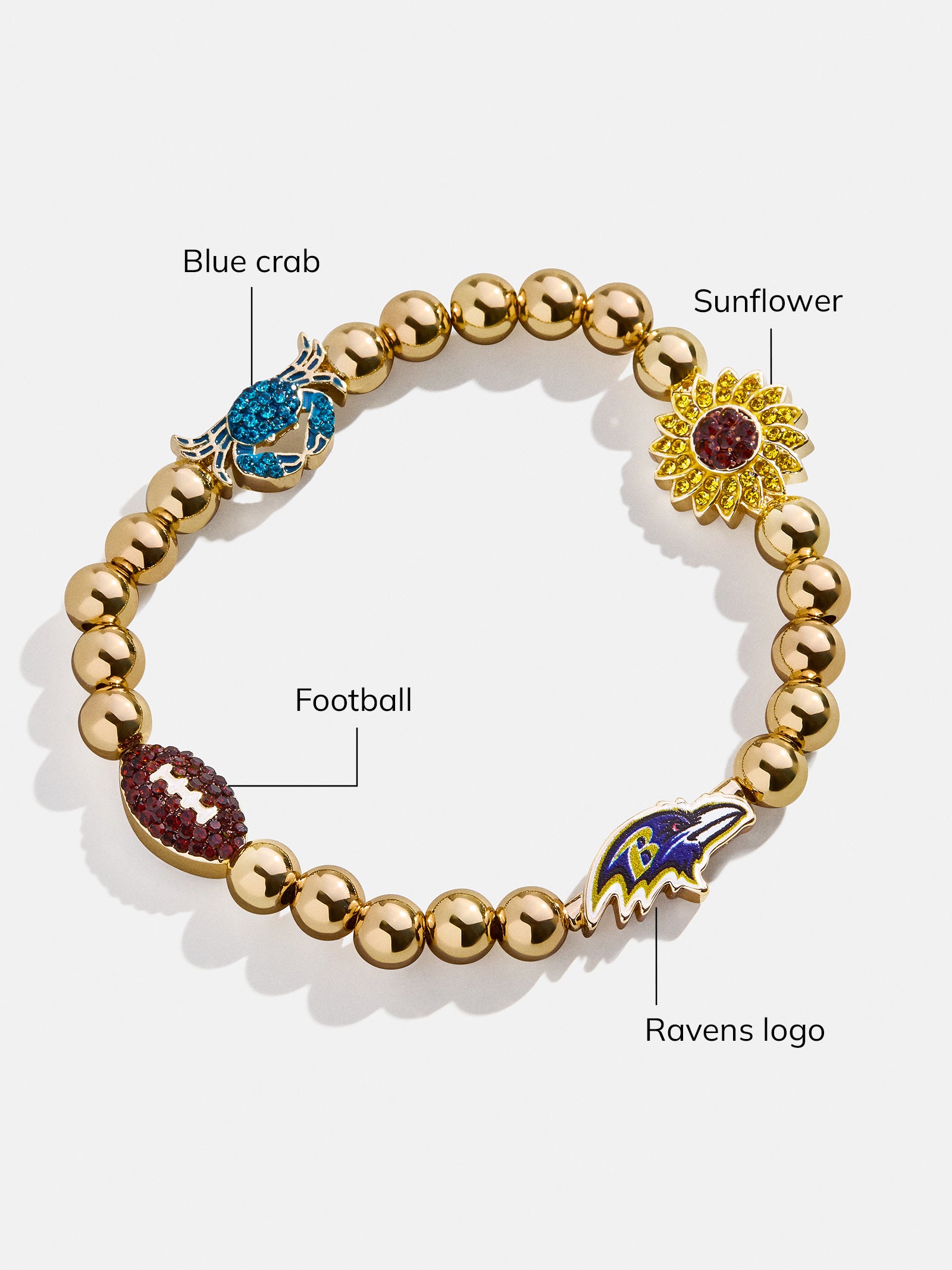 NFL Pisa Charm Bracelet - Baltimore Ravens-Blues Comming