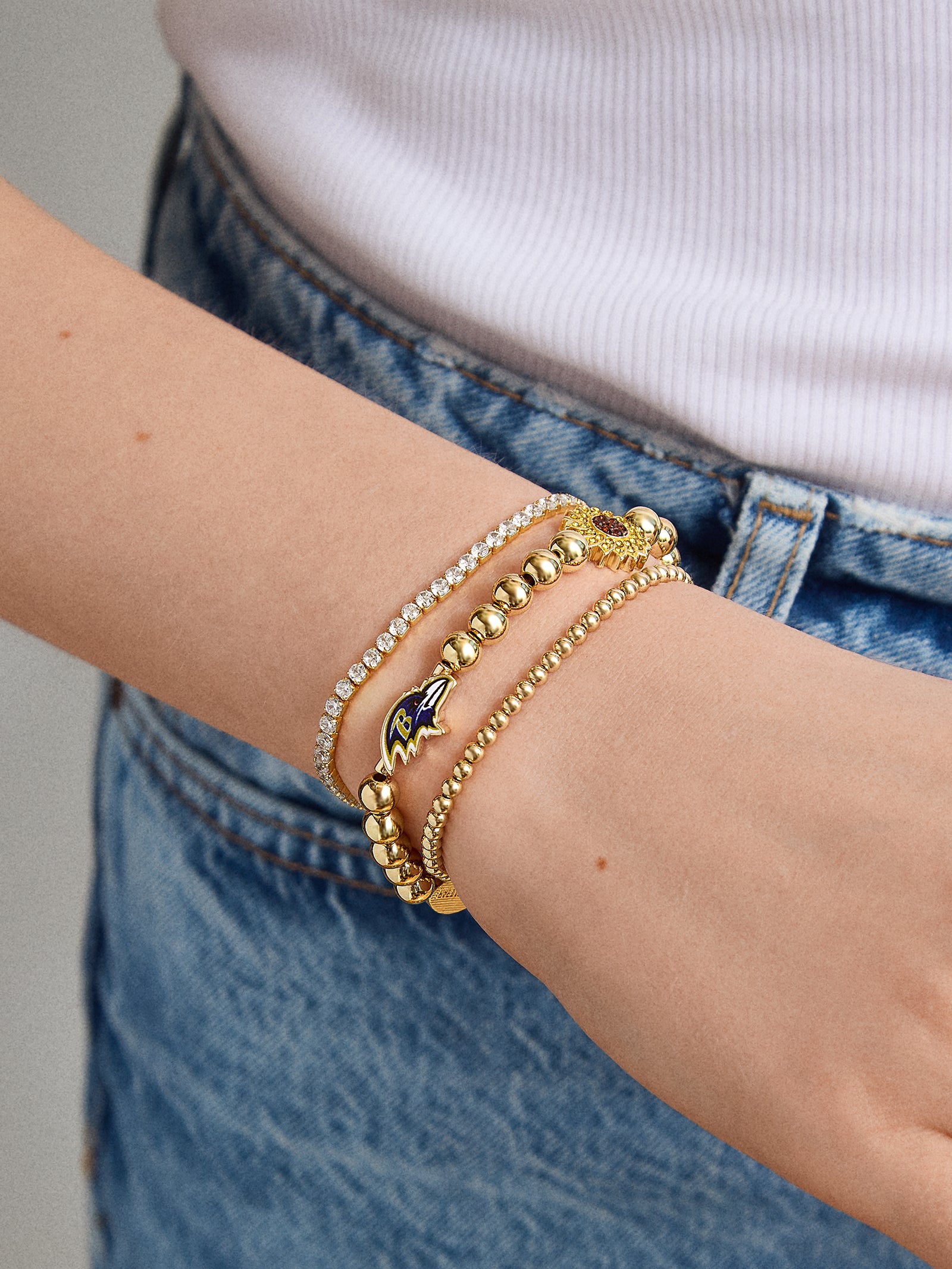 NFL Pisa Charm Bracelet - Baltimore Ravens-Blues Comming